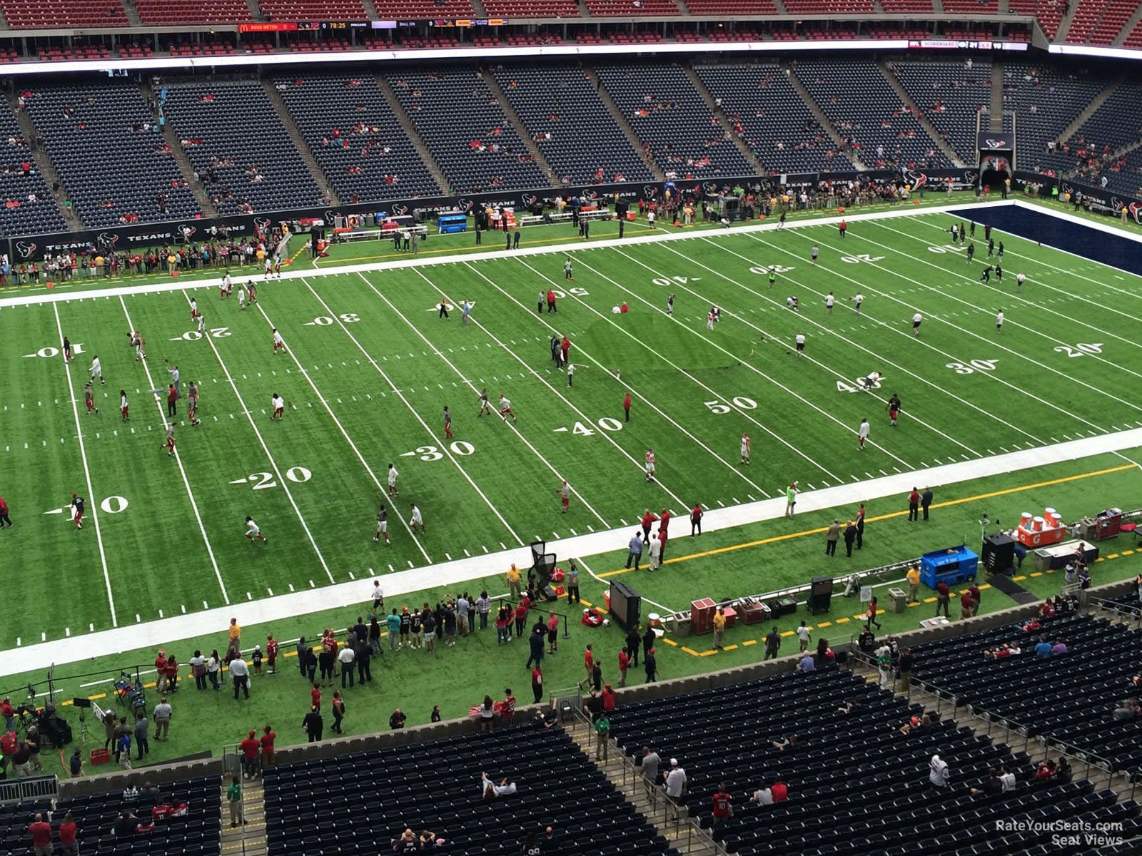 section 537, row h seat view  for football - nrg stadium