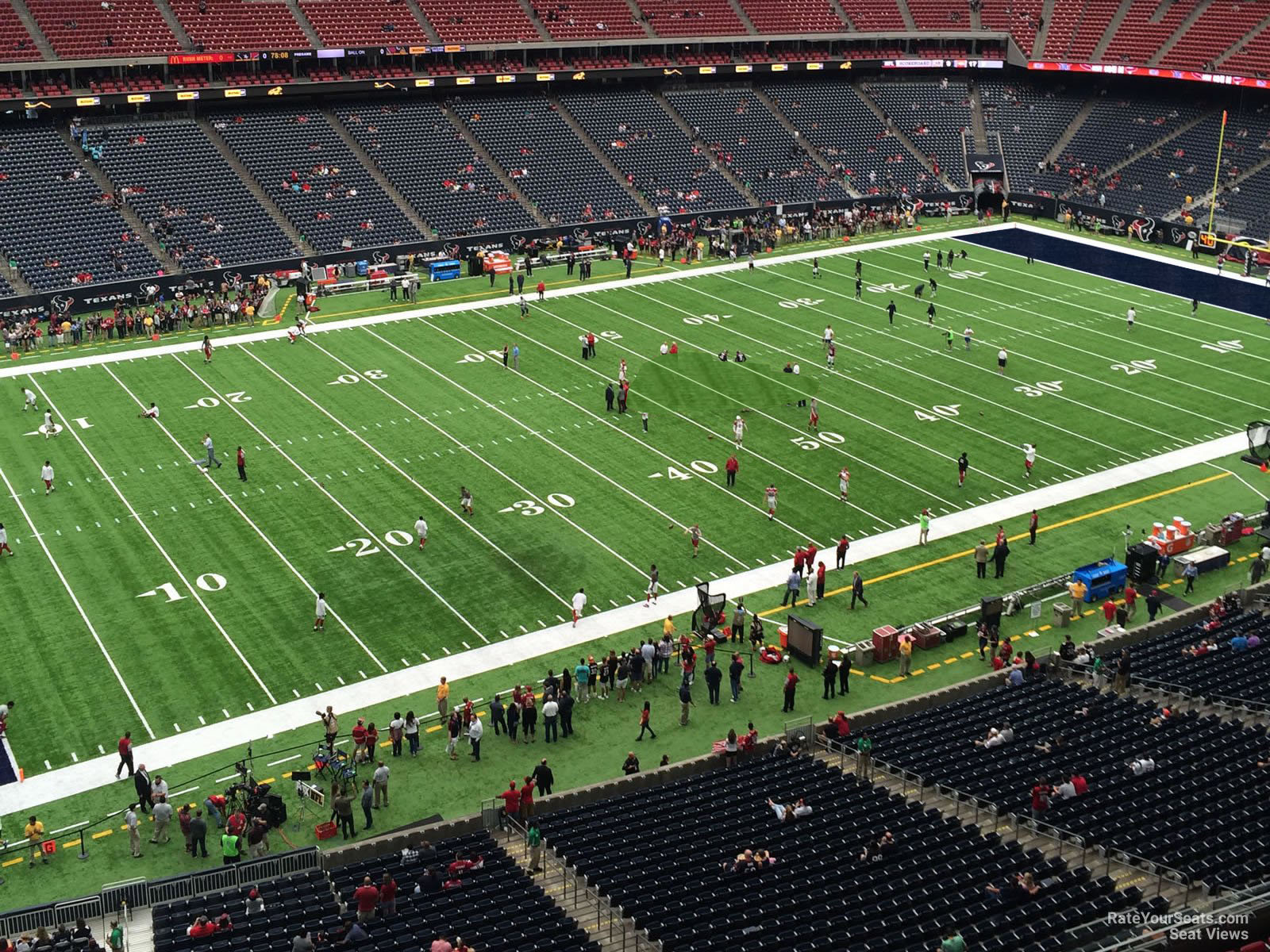 section 538, row h seat view  for football - nrg stadium