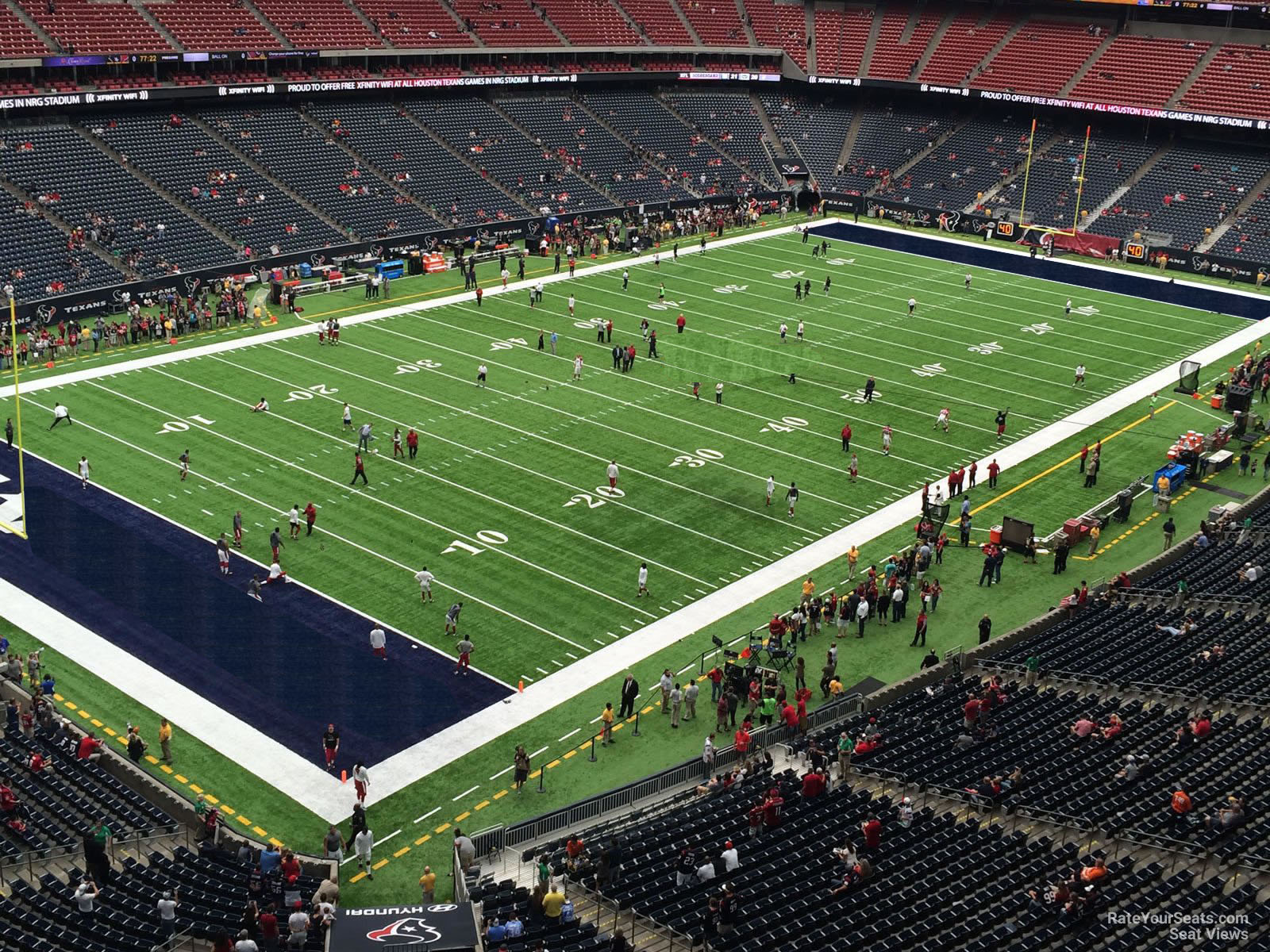 section 541, row h seat view  for football - nrg stadium