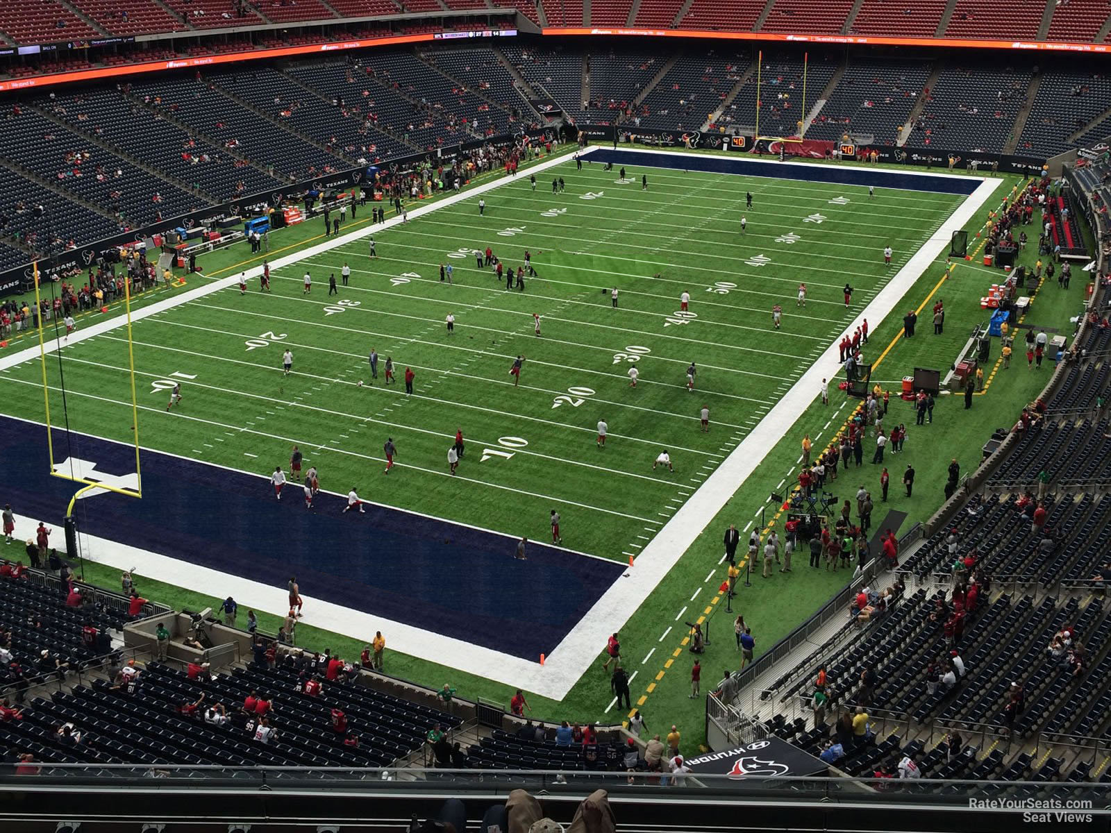 section 543, row h seat view  for football - nrg stadium