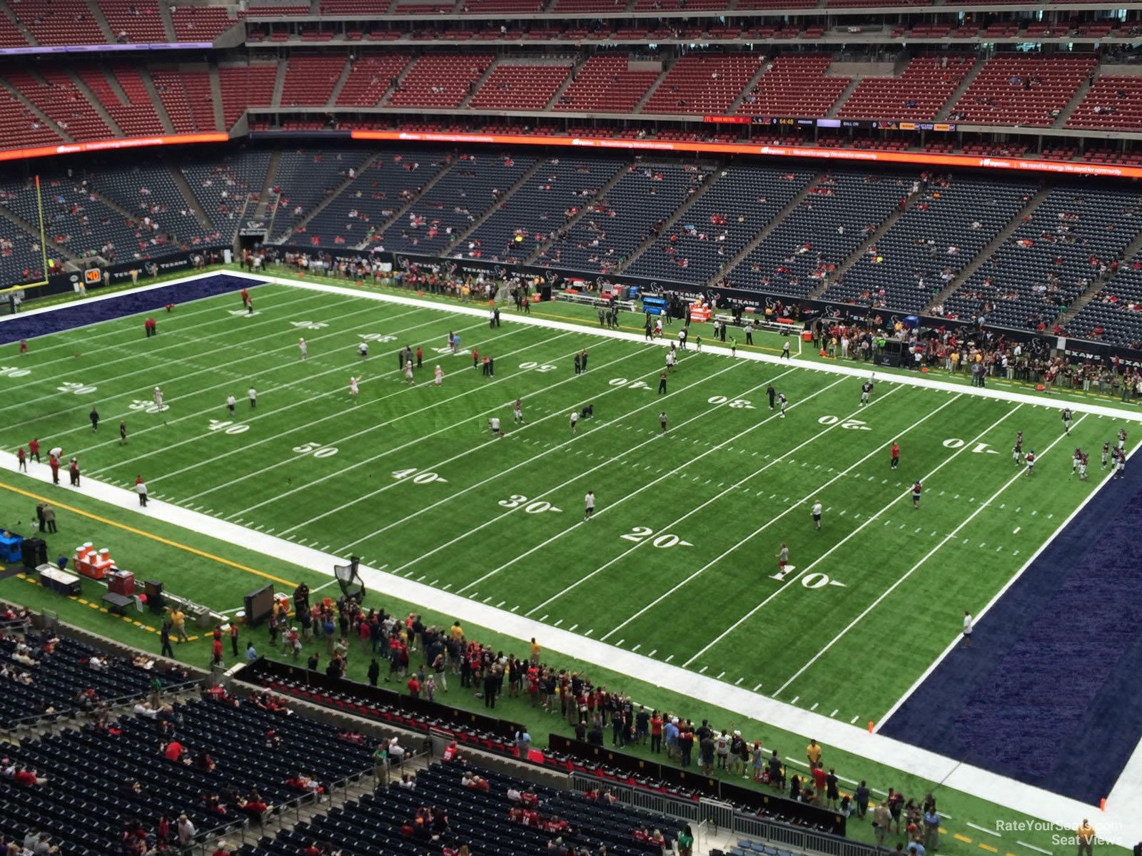 section 603, row p seat view  for football - nrg stadium