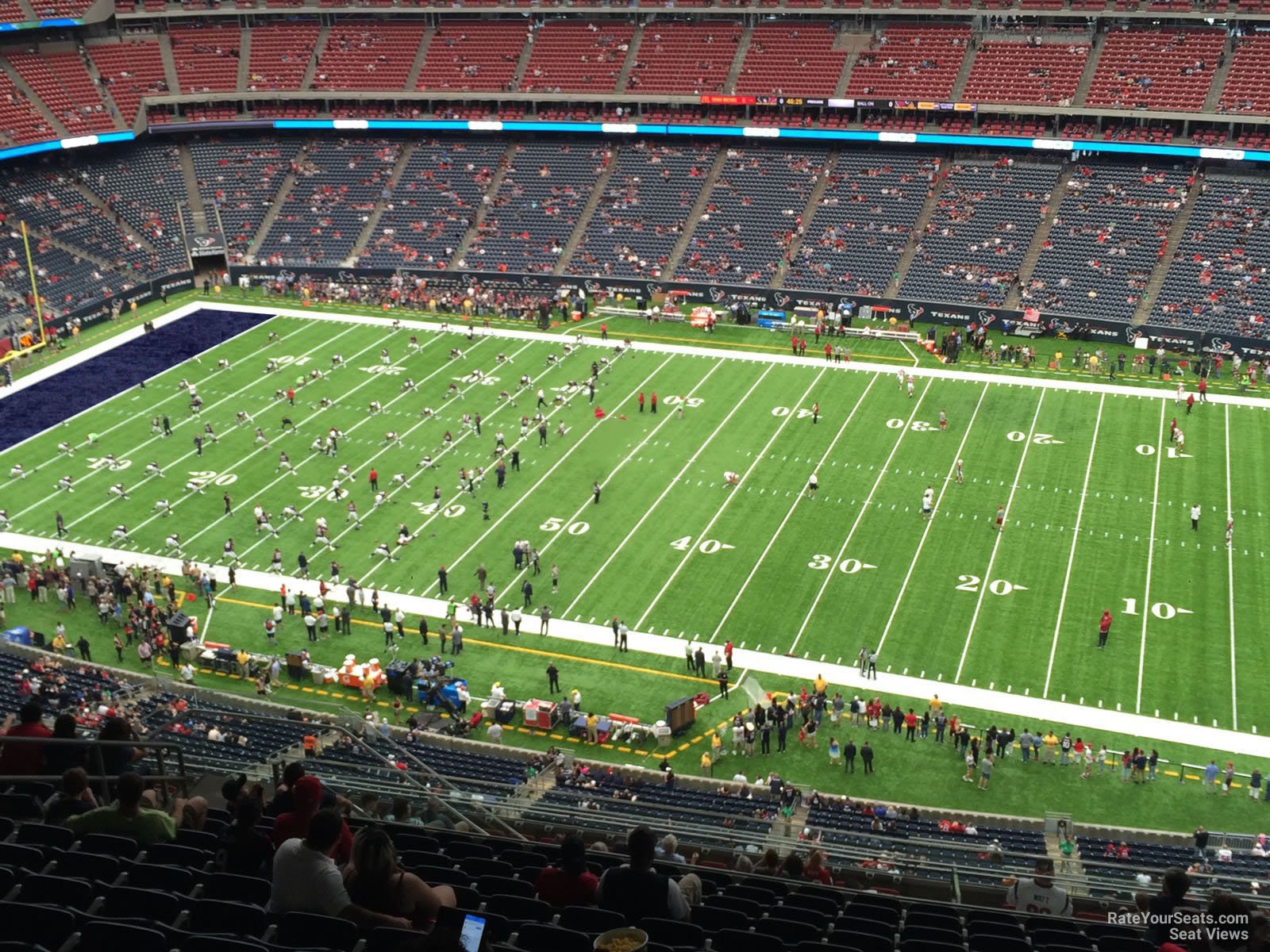 section 606, row p seat view  for football - nrg stadium