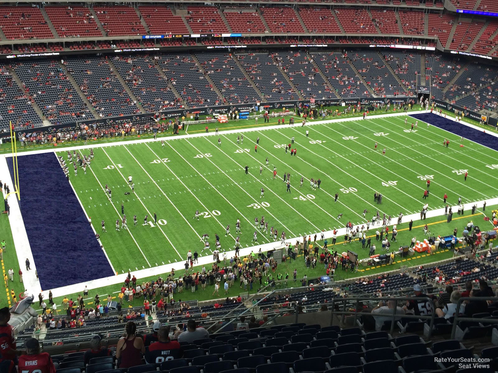section 613, row p seat view  for football - nrg stadium