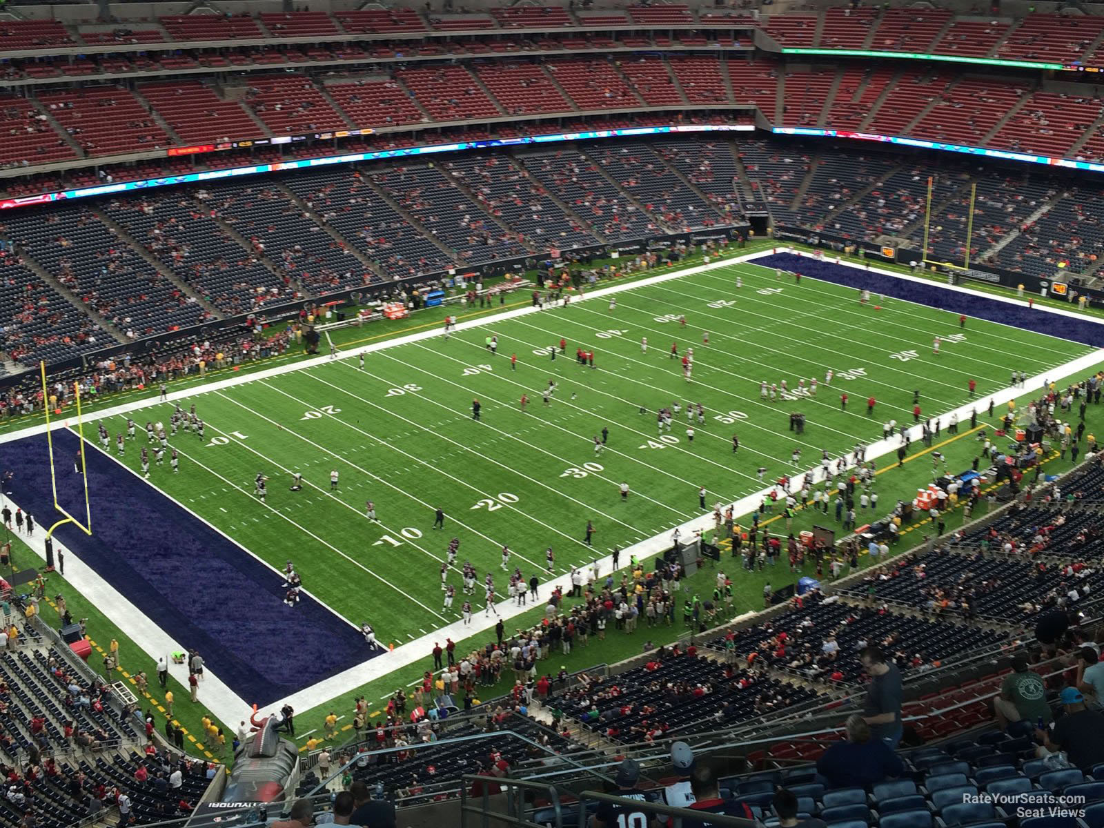 section 615, row p seat view  for football - nrg stadium