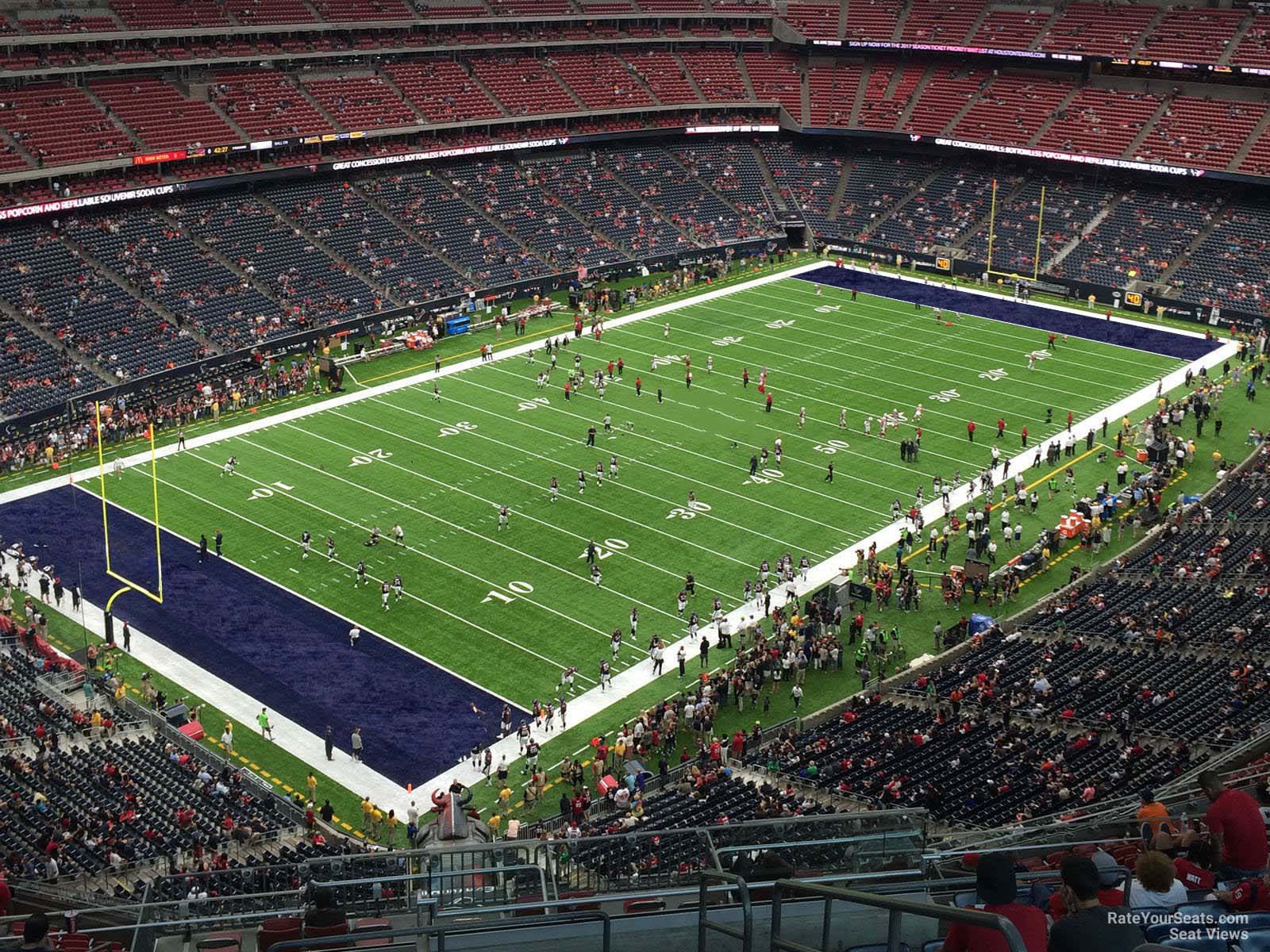 section 616, row p seat view  for football - nrg stadium
