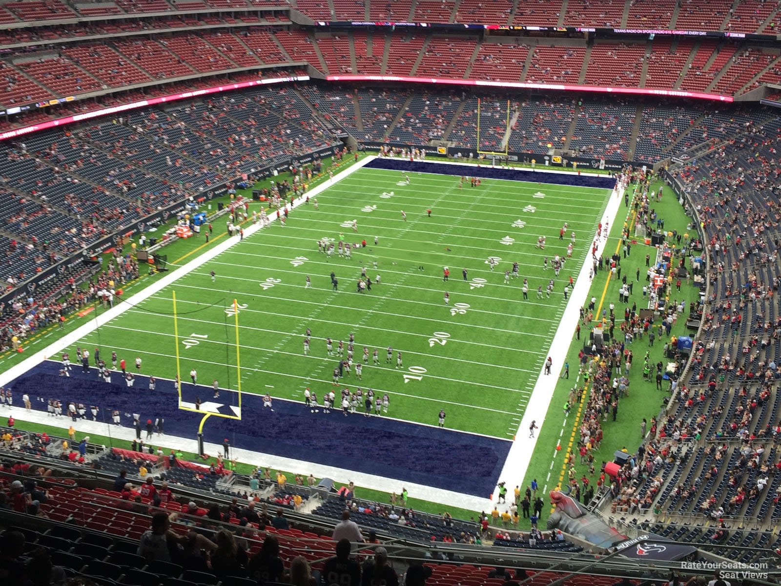 section 619, row p seat view  for football - nrg stadium
