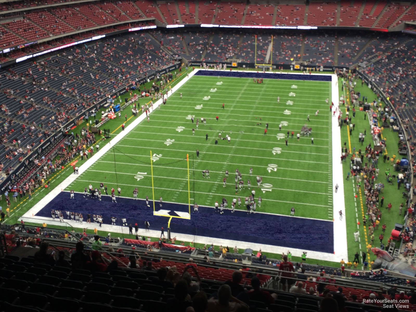 section 620, row p seat view  for football - nrg stadium