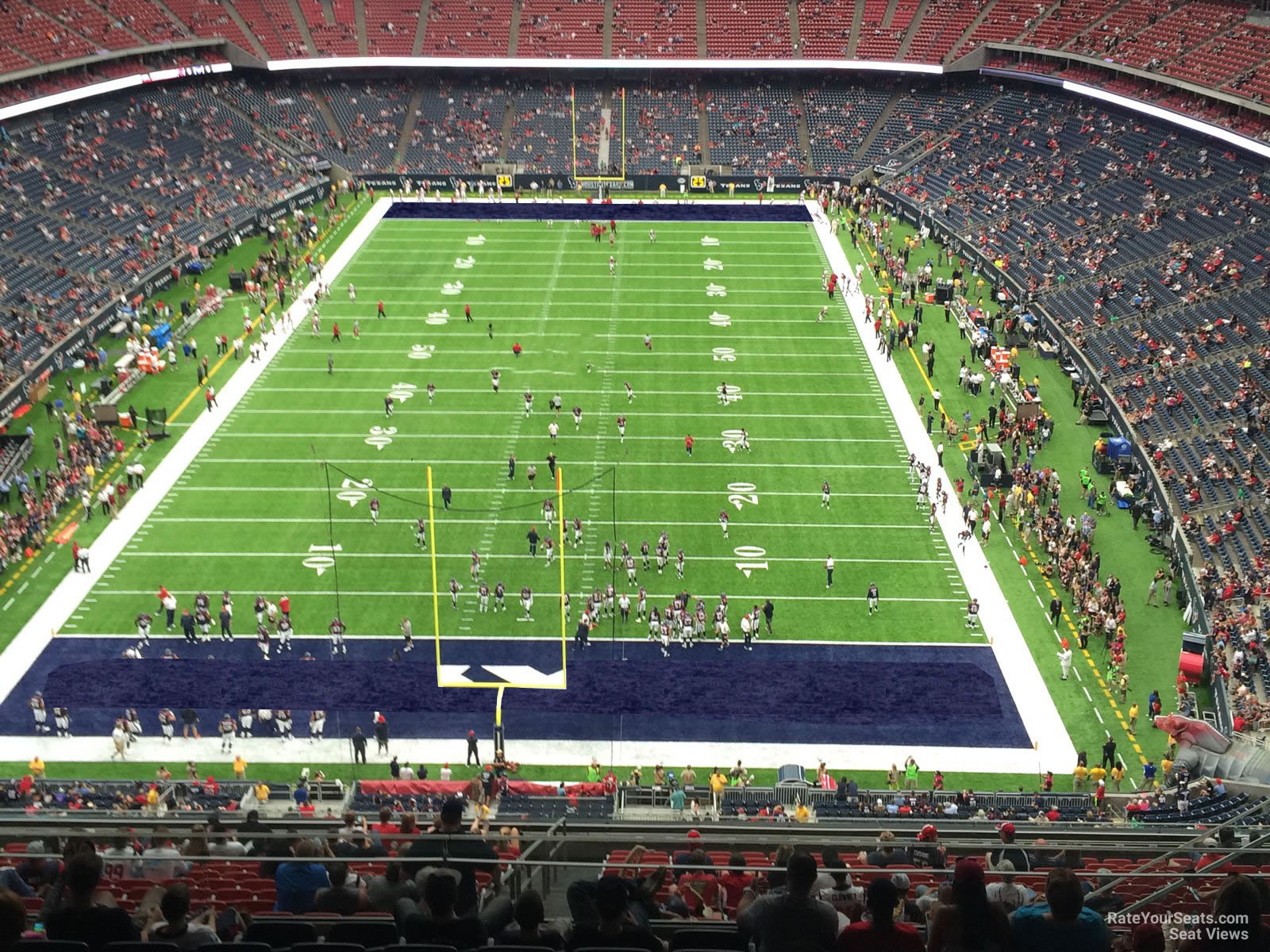section 621, row p seat view  for football - nrg stadium