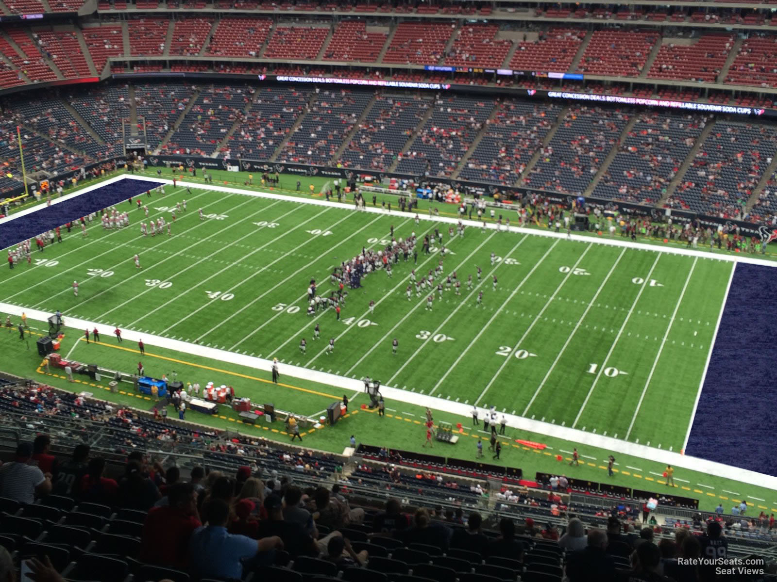 section 630, row p seat view  for football - nrg stadium