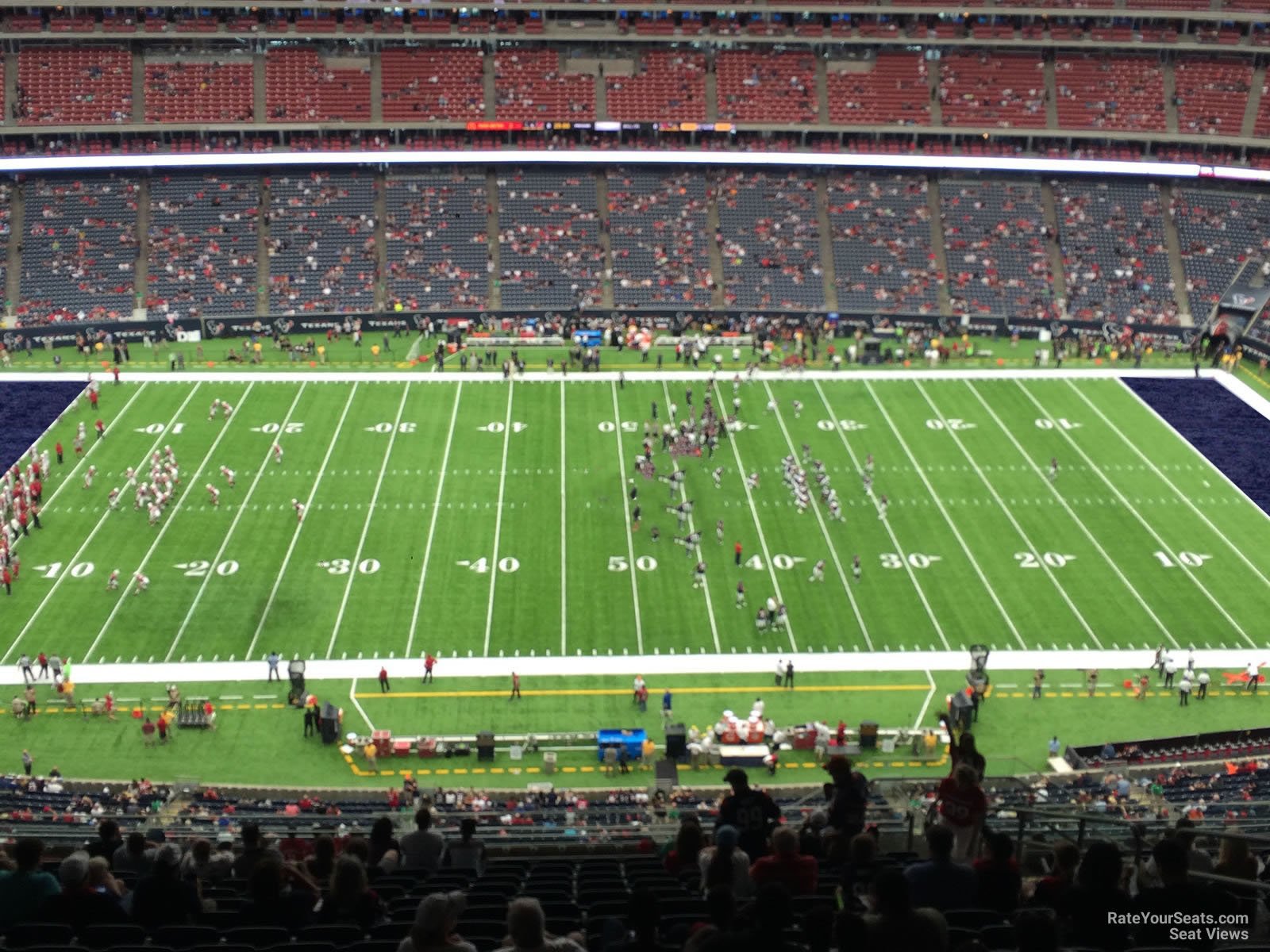 section 634, row p seat view  for football - nrg stadium
