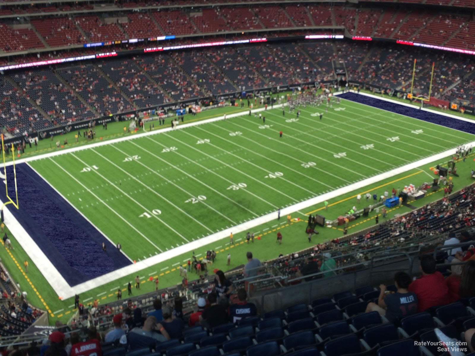 section 639, row p seat view  for football - nrg stadium