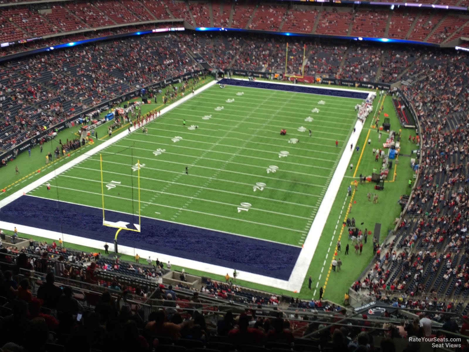section 643, row p seat view  for football - nrg stadium