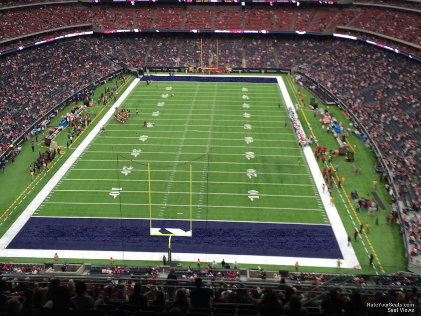 section 647, row p seat view  for football - nrg stadium