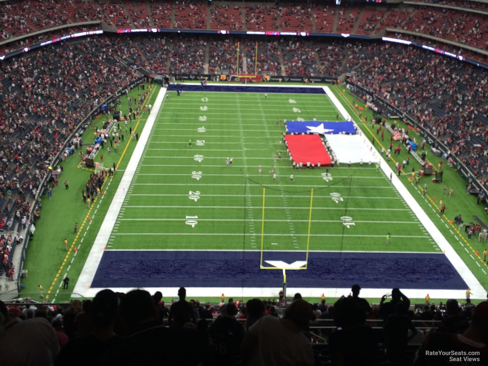 section 648, row p seat view  for football - nrg stadium