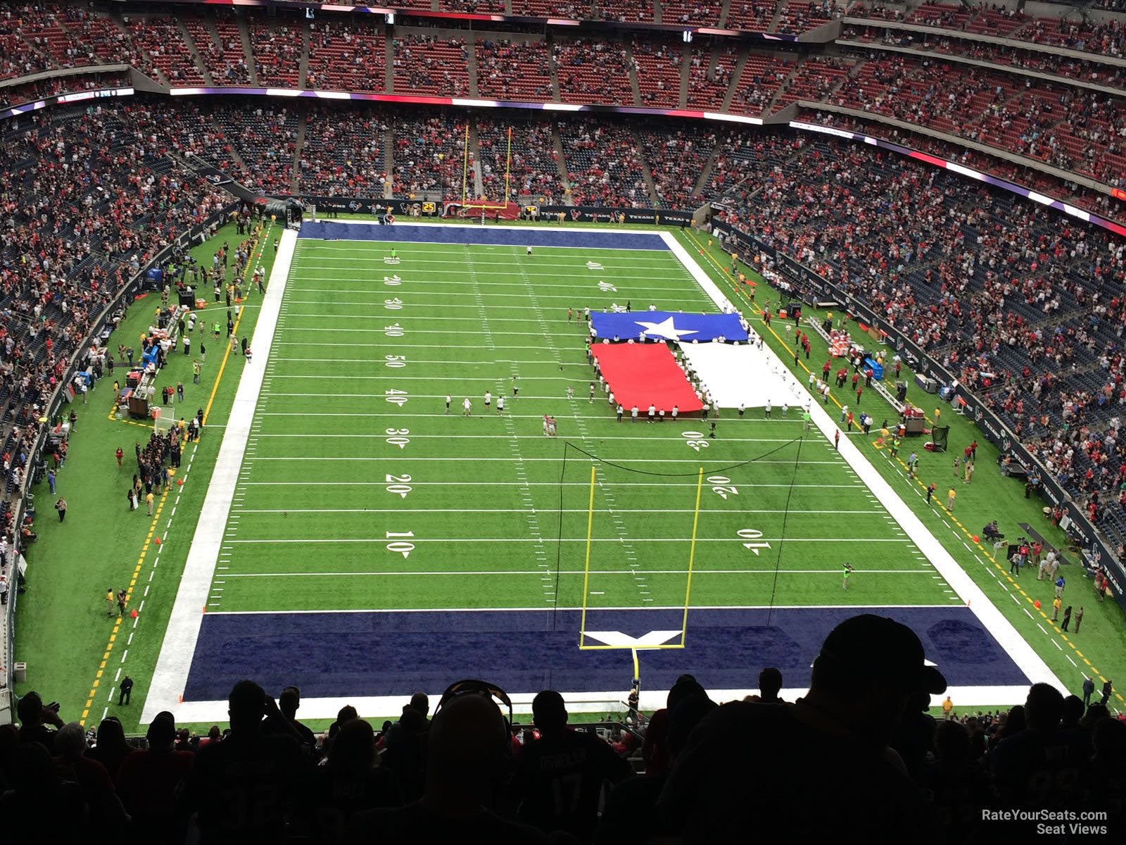 section 649, row p seat view  for football - nrg stadium