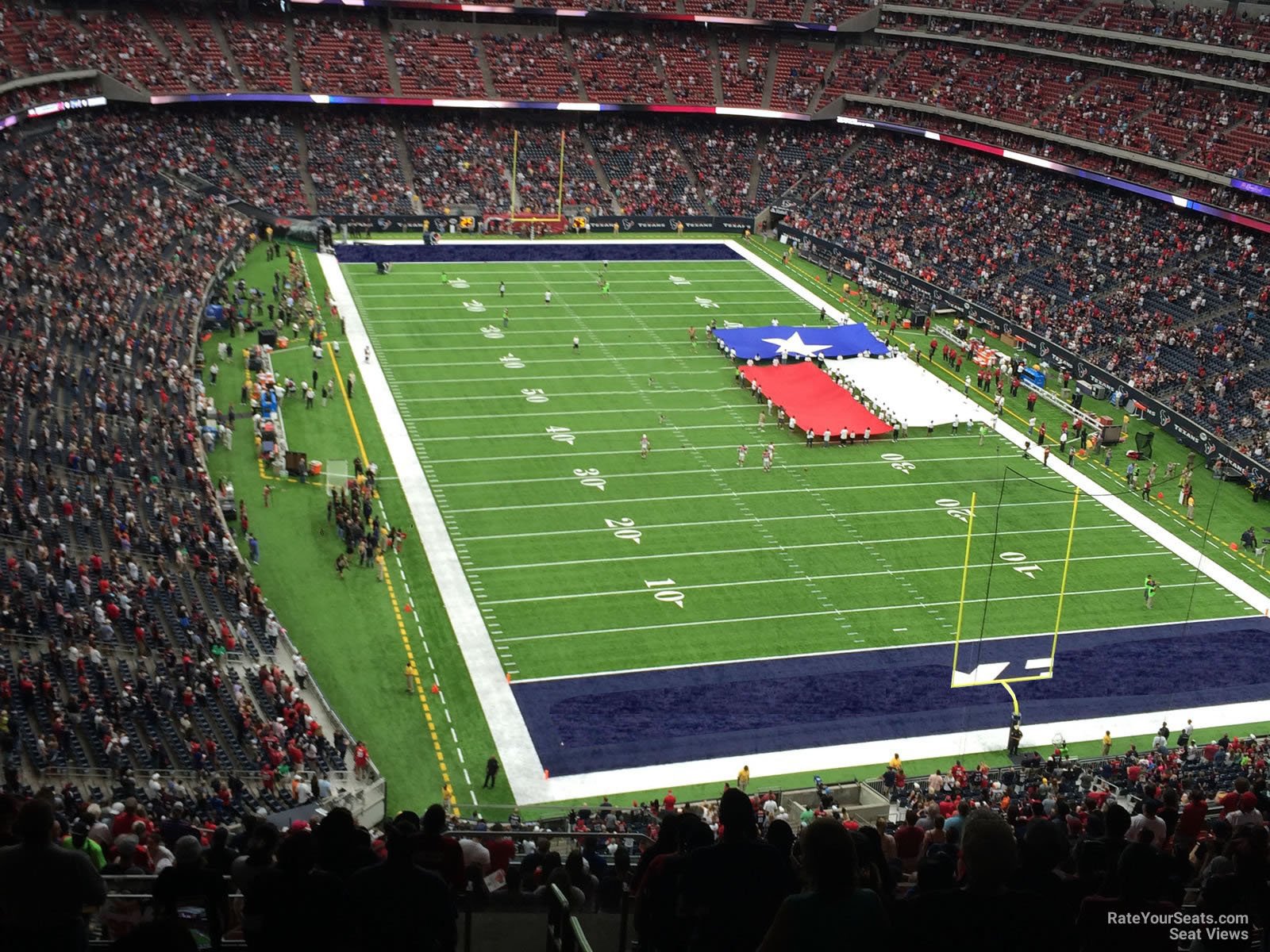 section 651, row p seat view  for football - nrg stadium