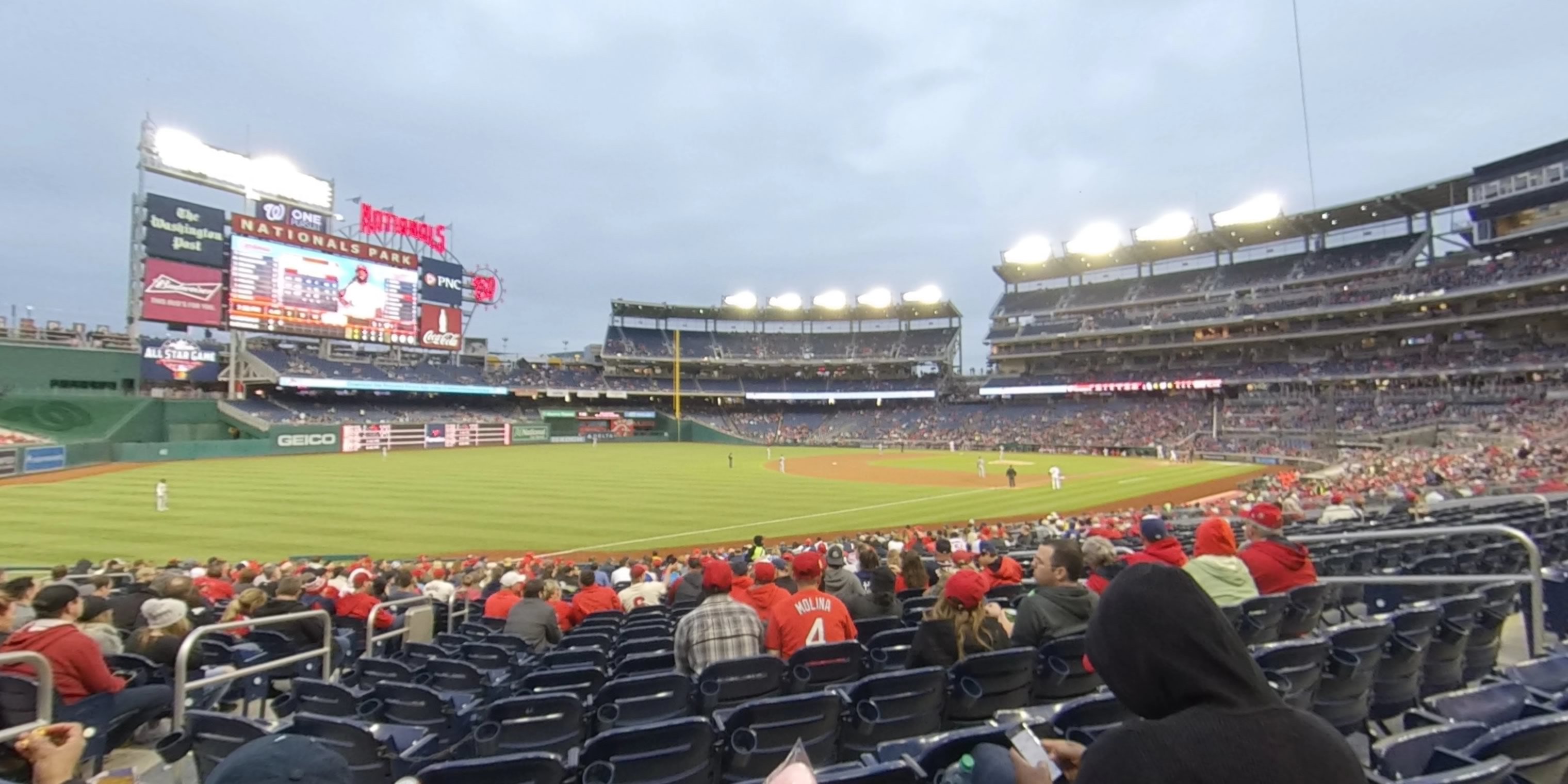 section 109 panoramic seat view  for baseball - nationals park