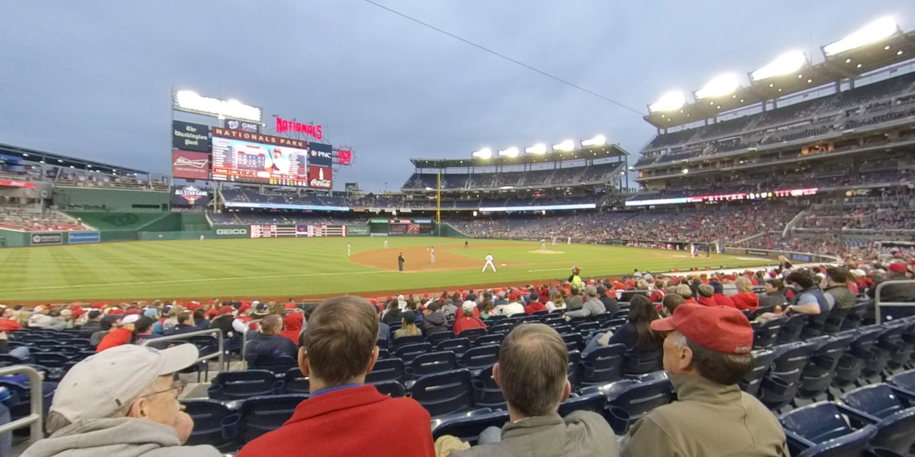 section 113 panoramic seat view  for baseball - nationals park