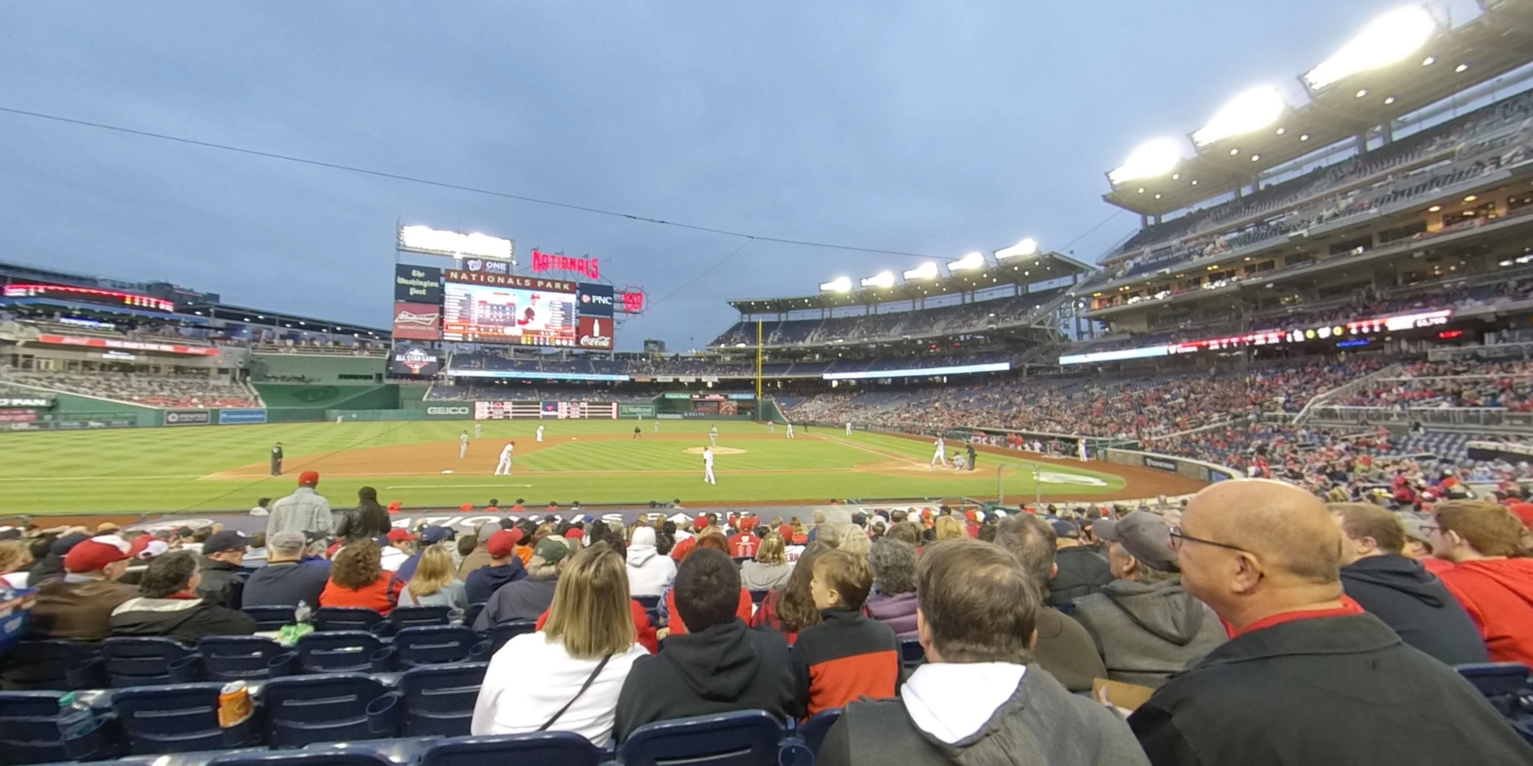 section 117 panoramic seat view  for baseball - nationals park