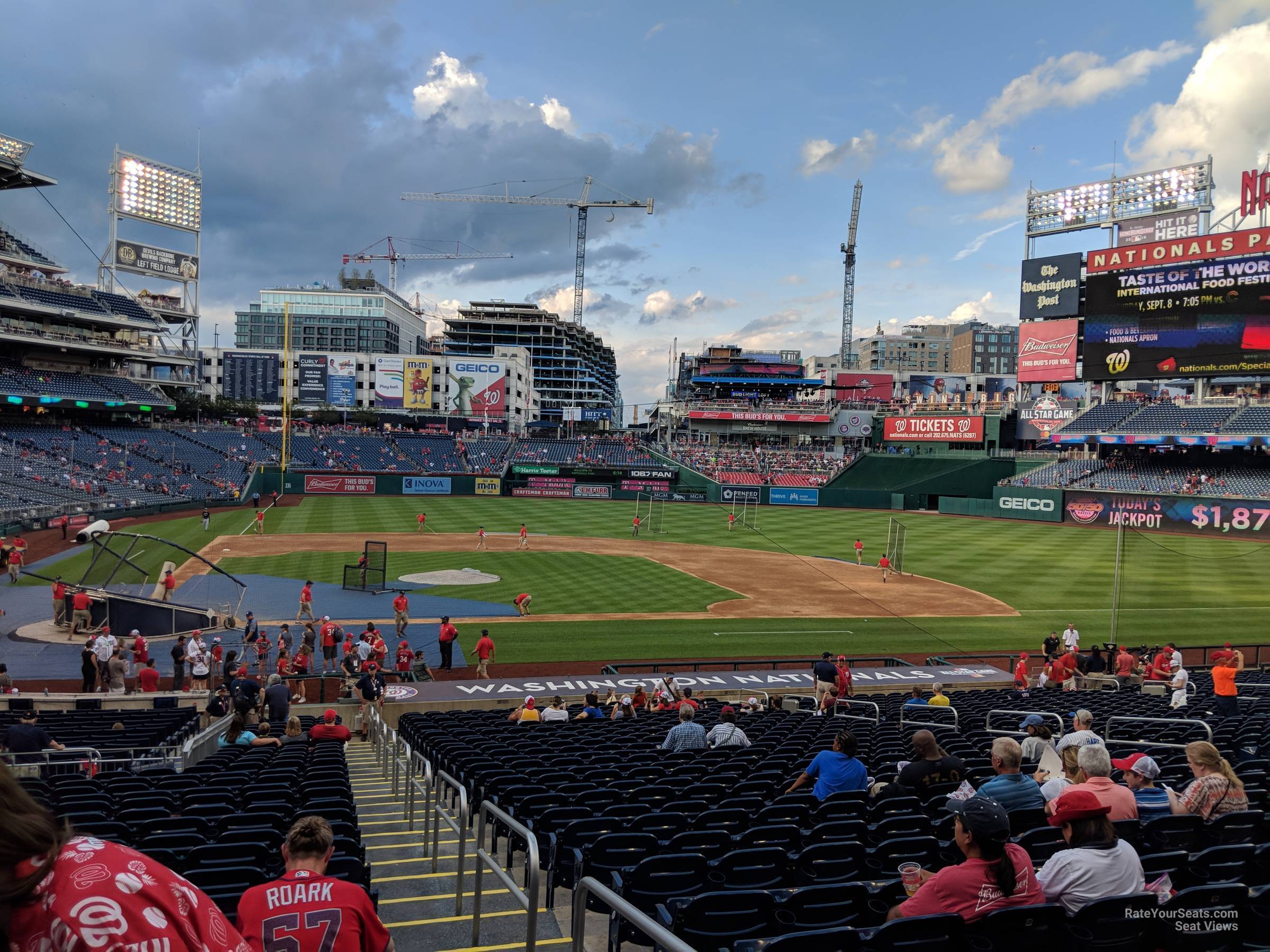 section 127, row kk seat view  for baseball - nationals park