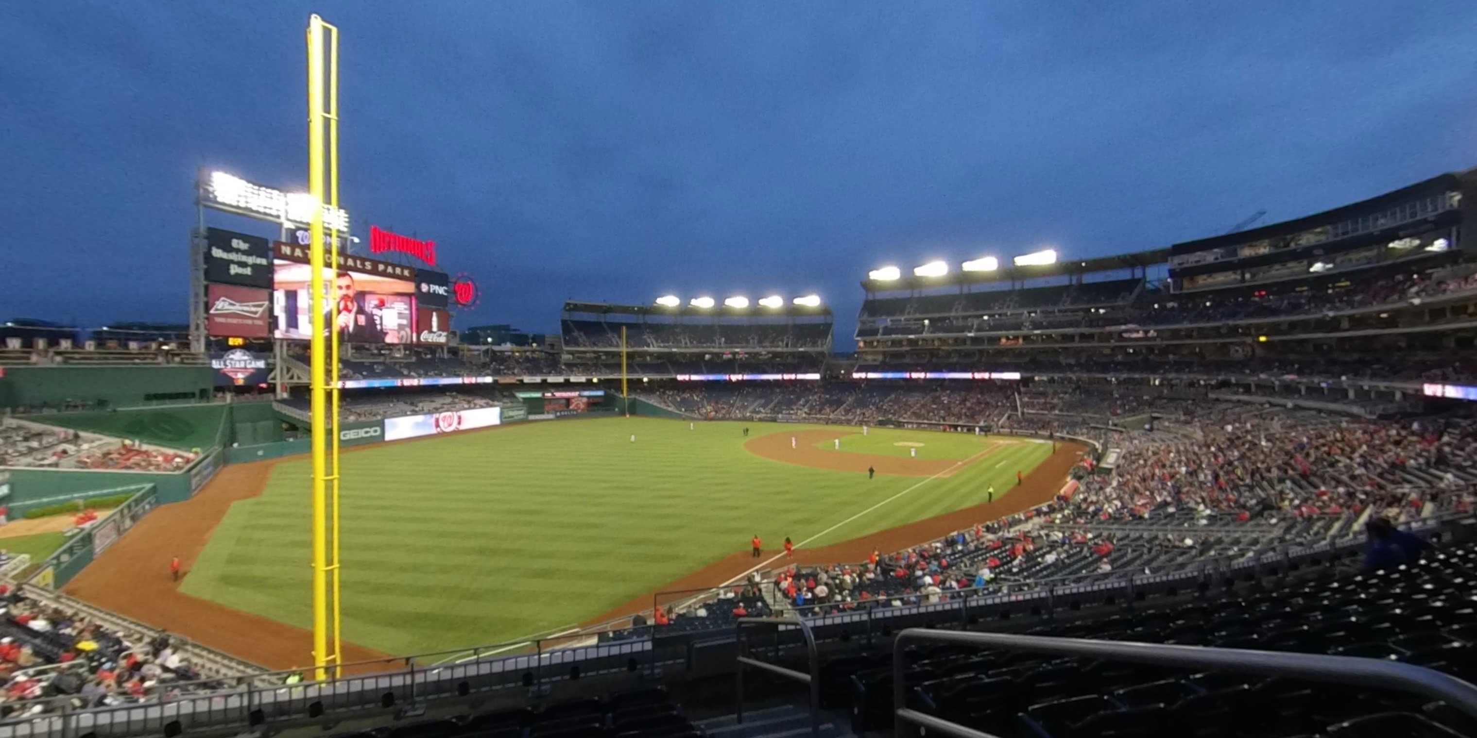 section 201 panoramic seat view  for baseball - nationals park
