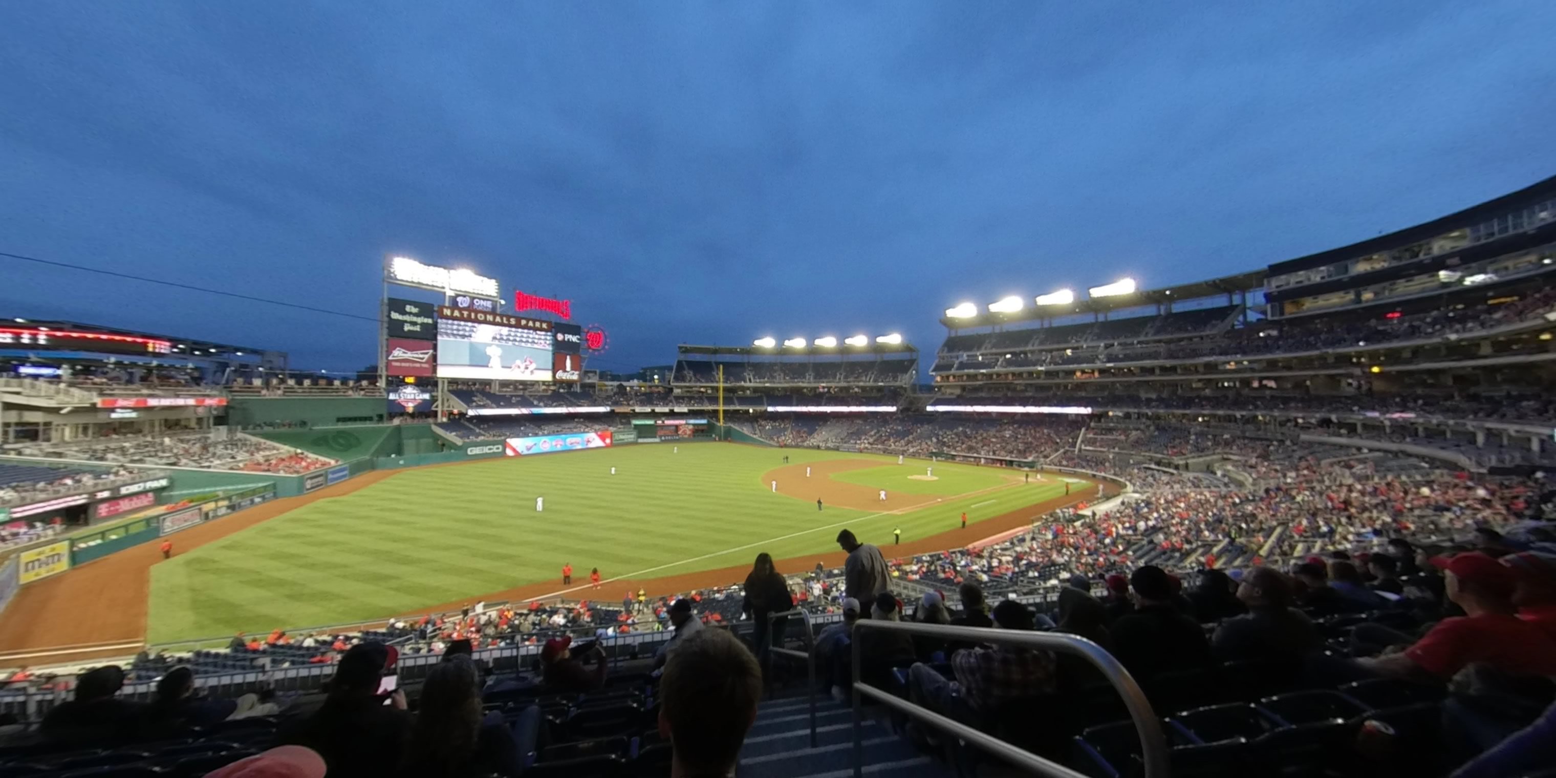 section 203 panoramic seat view  for baseball - nationals park