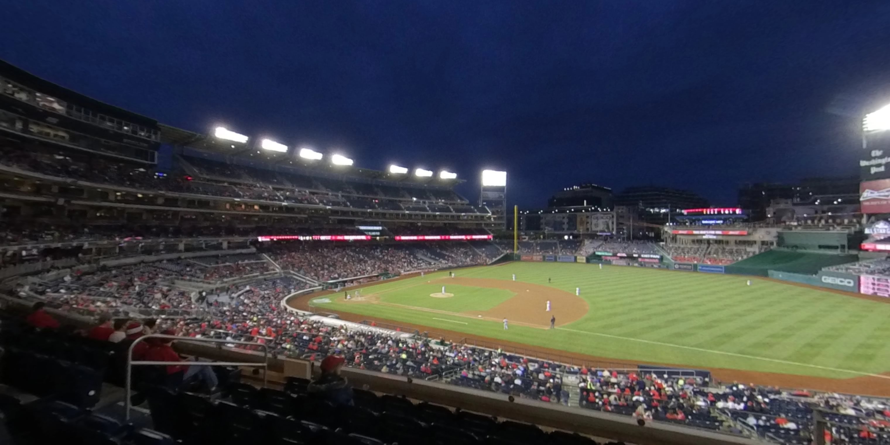 section 221 panoramic seat view  for baseball - nationals park