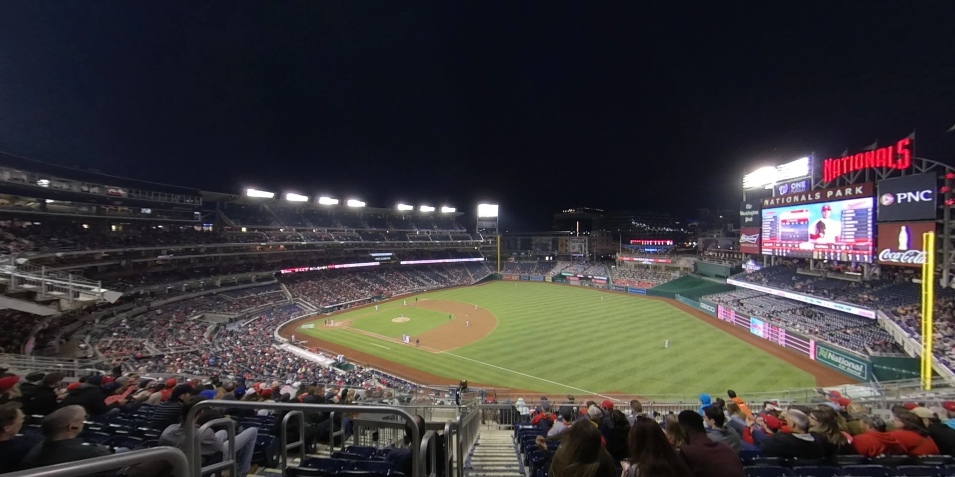 section 222 panoramic seat view  for baseball - nationals park