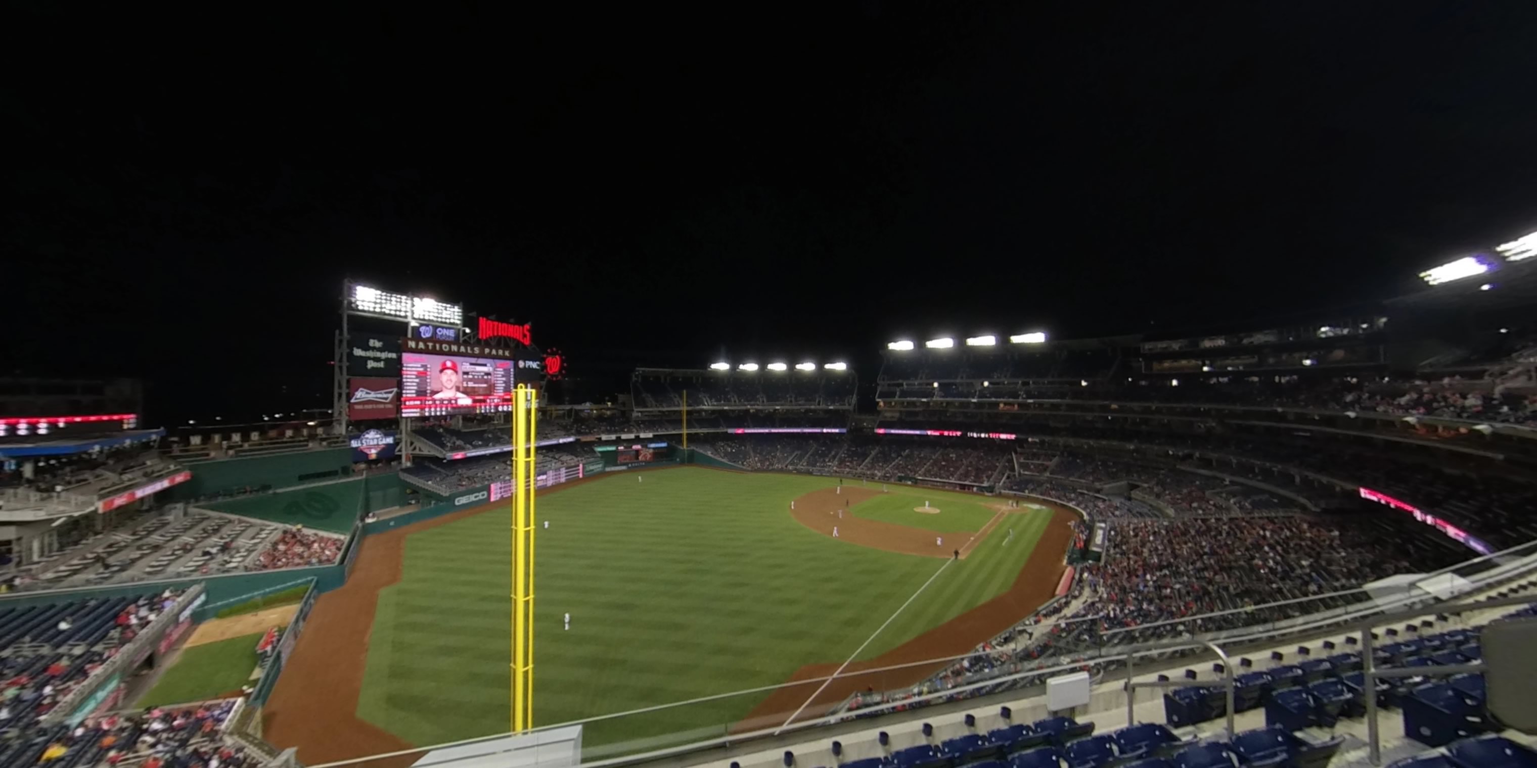 section 301 panoramic seat view  for baseball - nationals park
