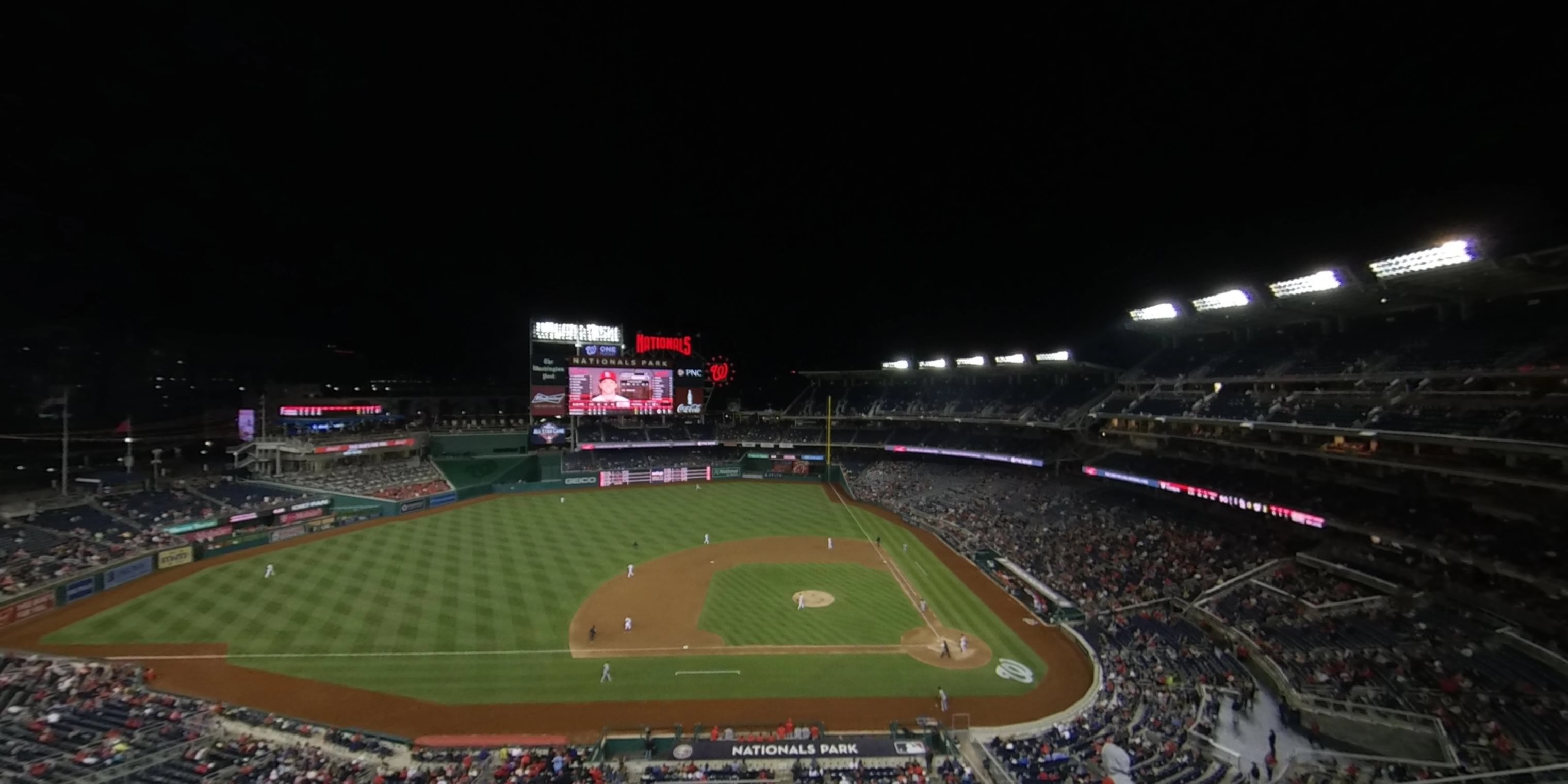 section 308 panoramic seat view  for baseball - nationals park