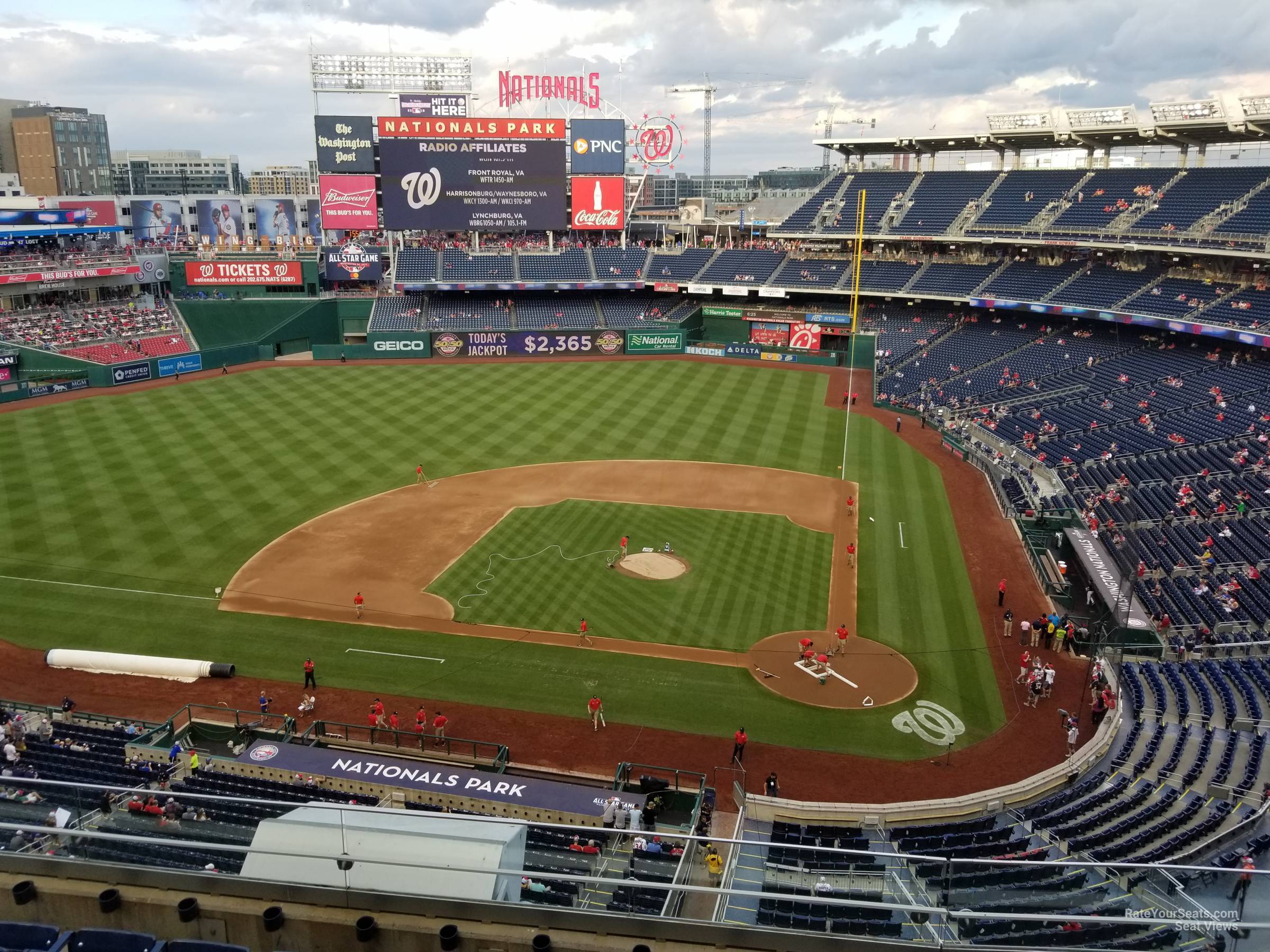 section 310, row f seat view  for baseball - nationals park