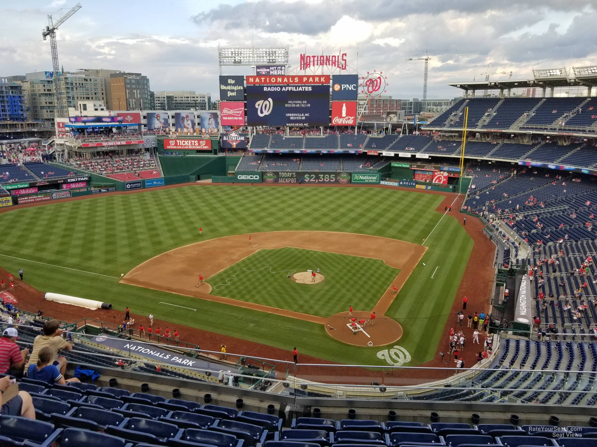 section 311, row f seat view  for baseball - nationals park