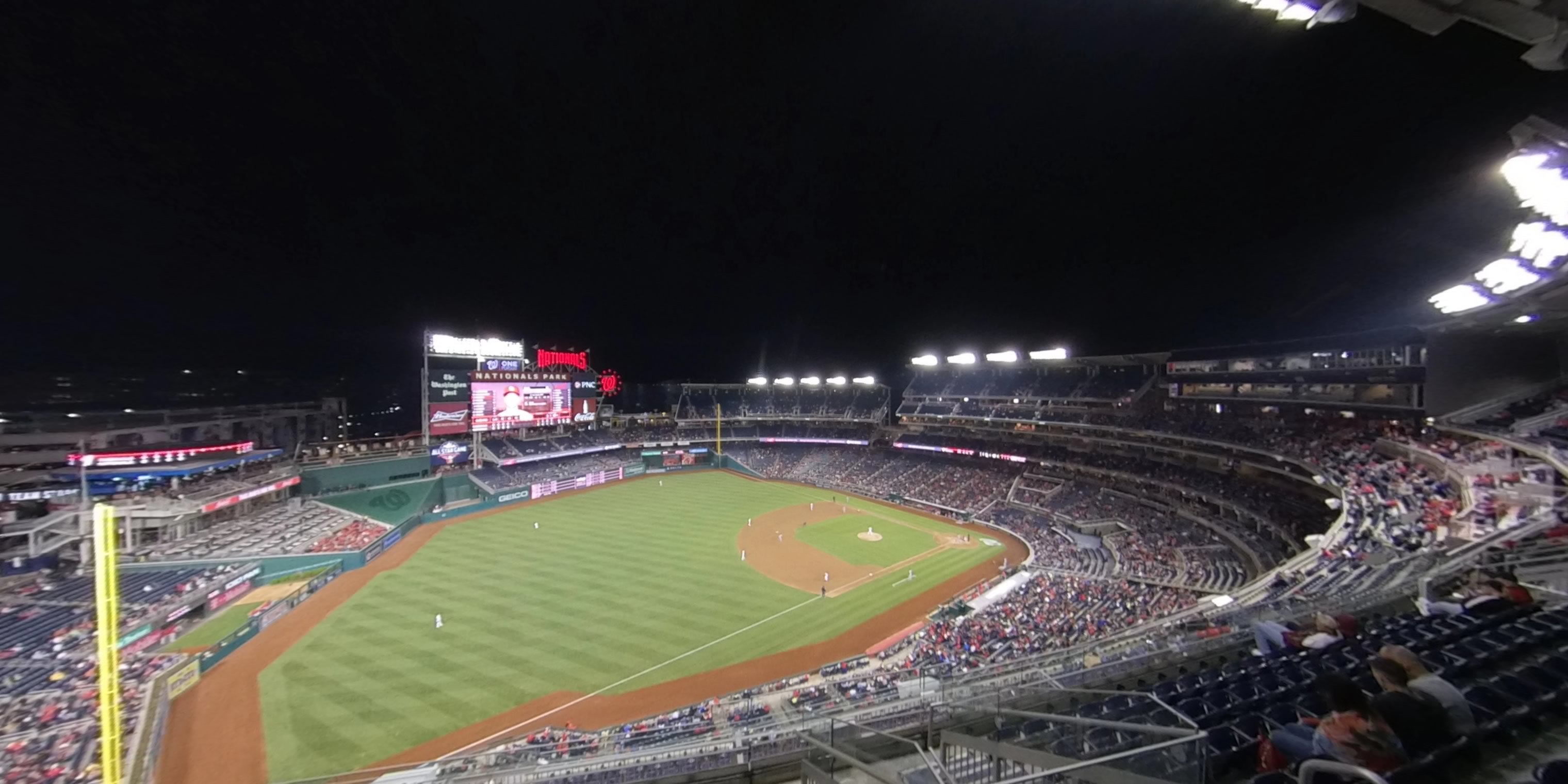 section 403 panoramic seat view  for baseball - nationals park
