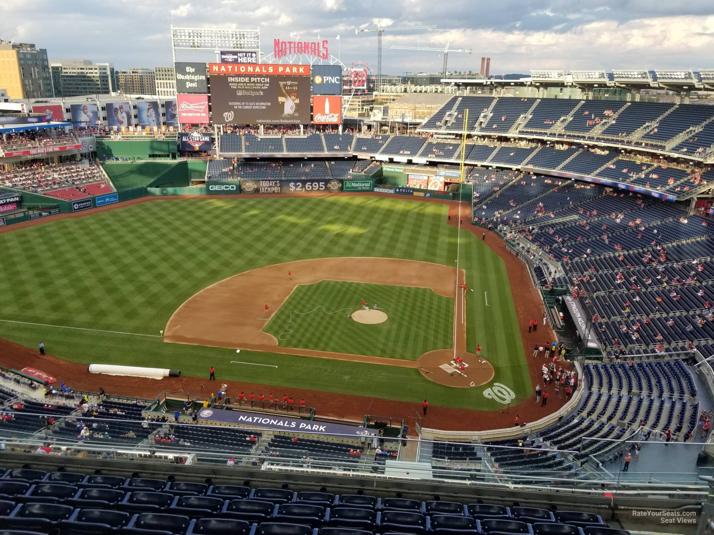 section 409, row h seat view  for baseball - nationals park