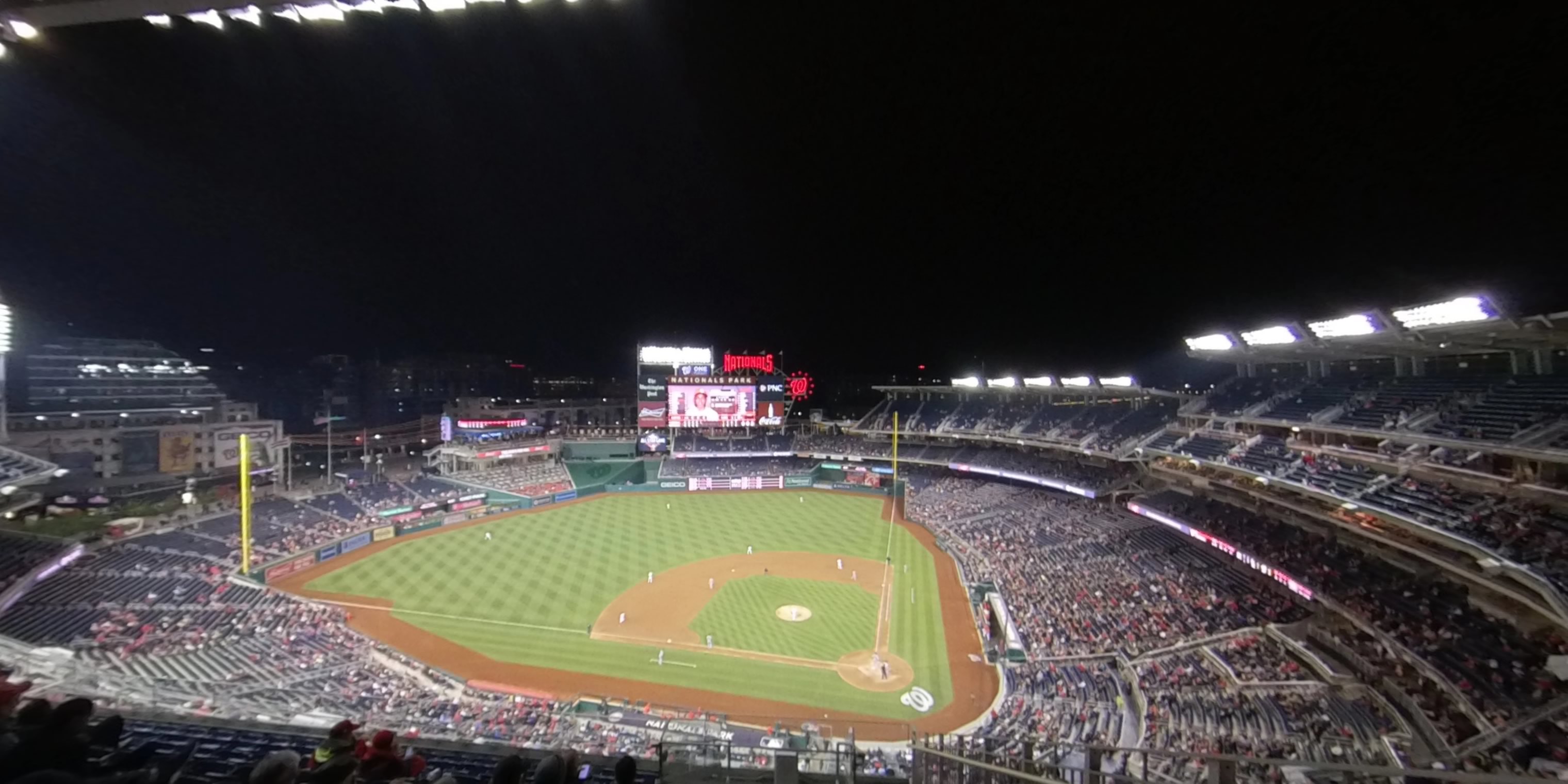 section 409 panoramic seat view  for baseball - nationals park