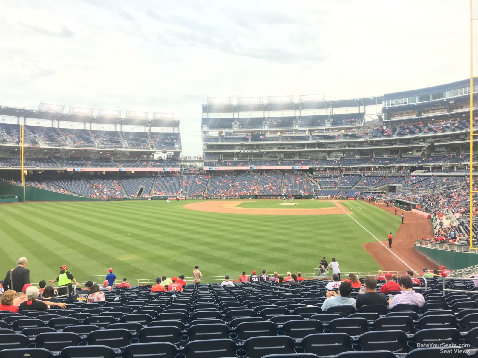 section 105, row cc seat view  for baseball - nationals park