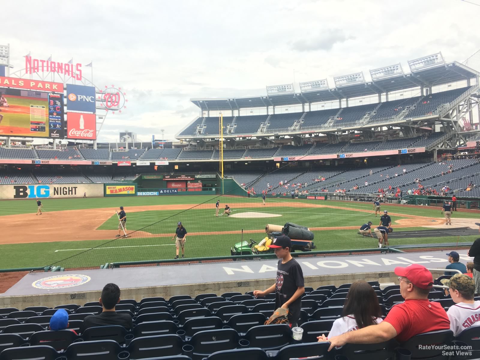 section 116, row p seat view for baseball - nationals park