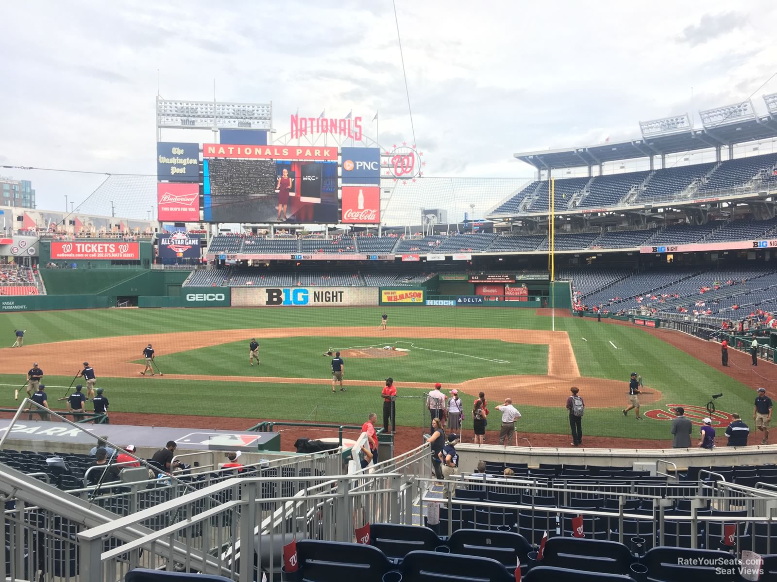 section 119, row f seat view  for baseball - nationals park