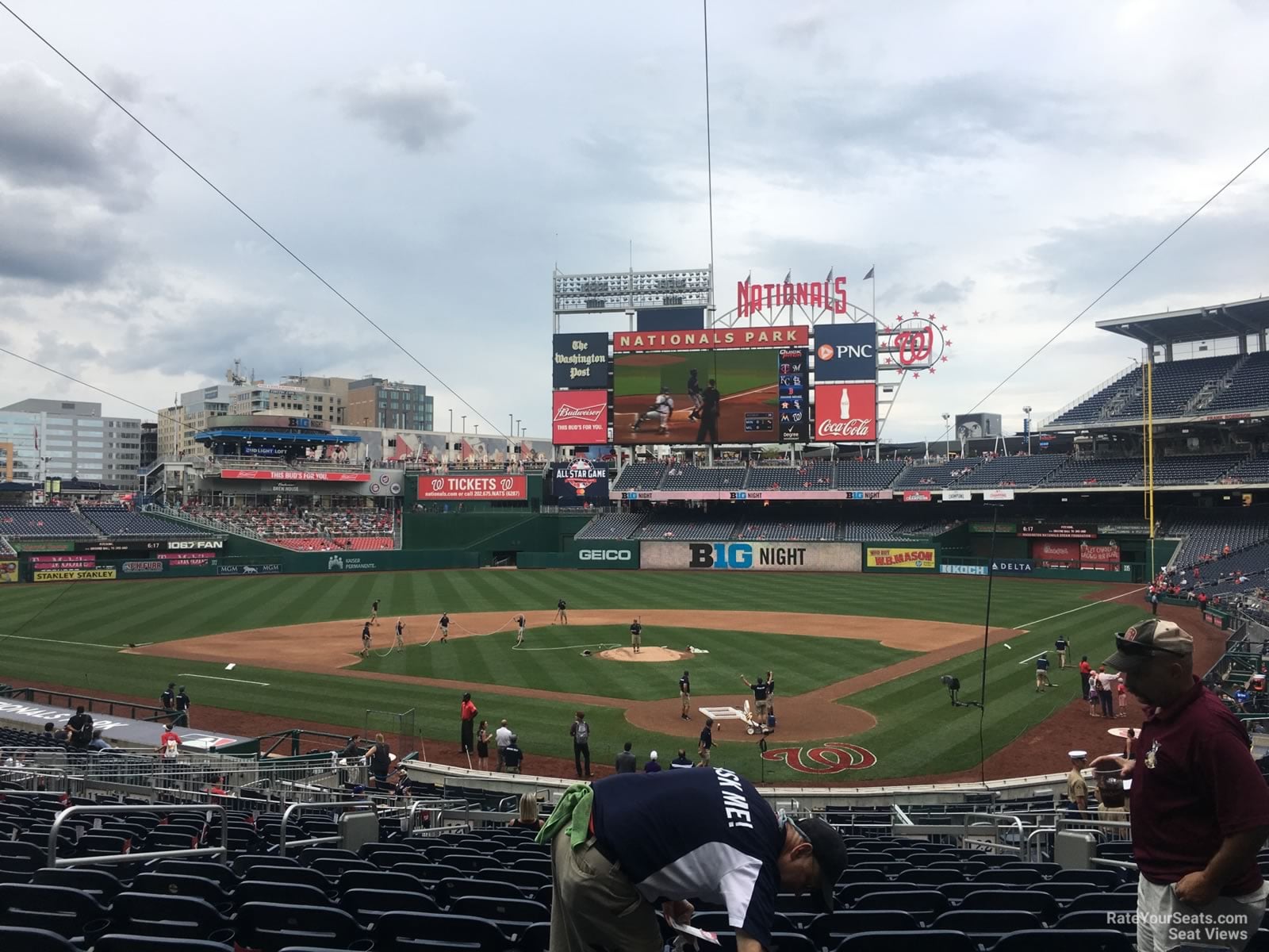 section 121, row s seat view  for baseball - nationals park