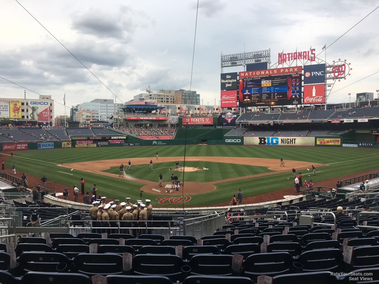 section 123, row s seat view  for baseball - nationals park