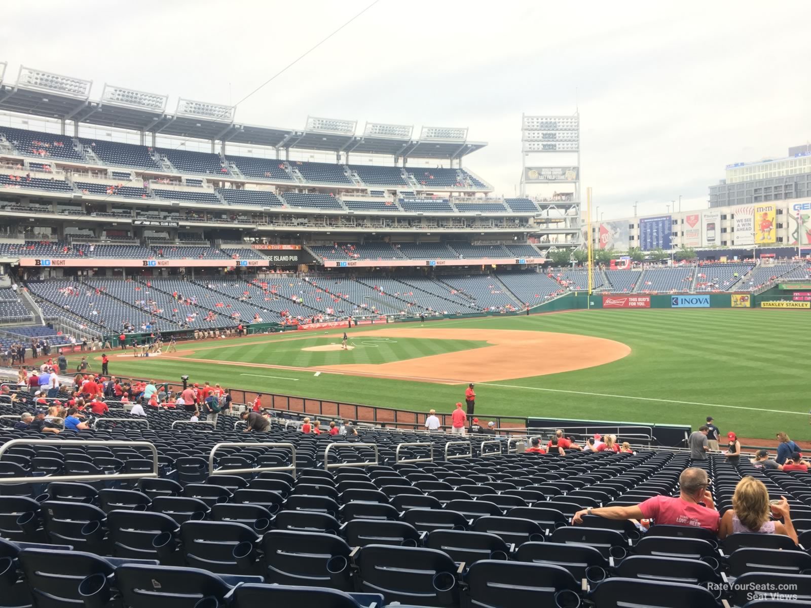 section 133, row hh seat view  for baseball - nationals park