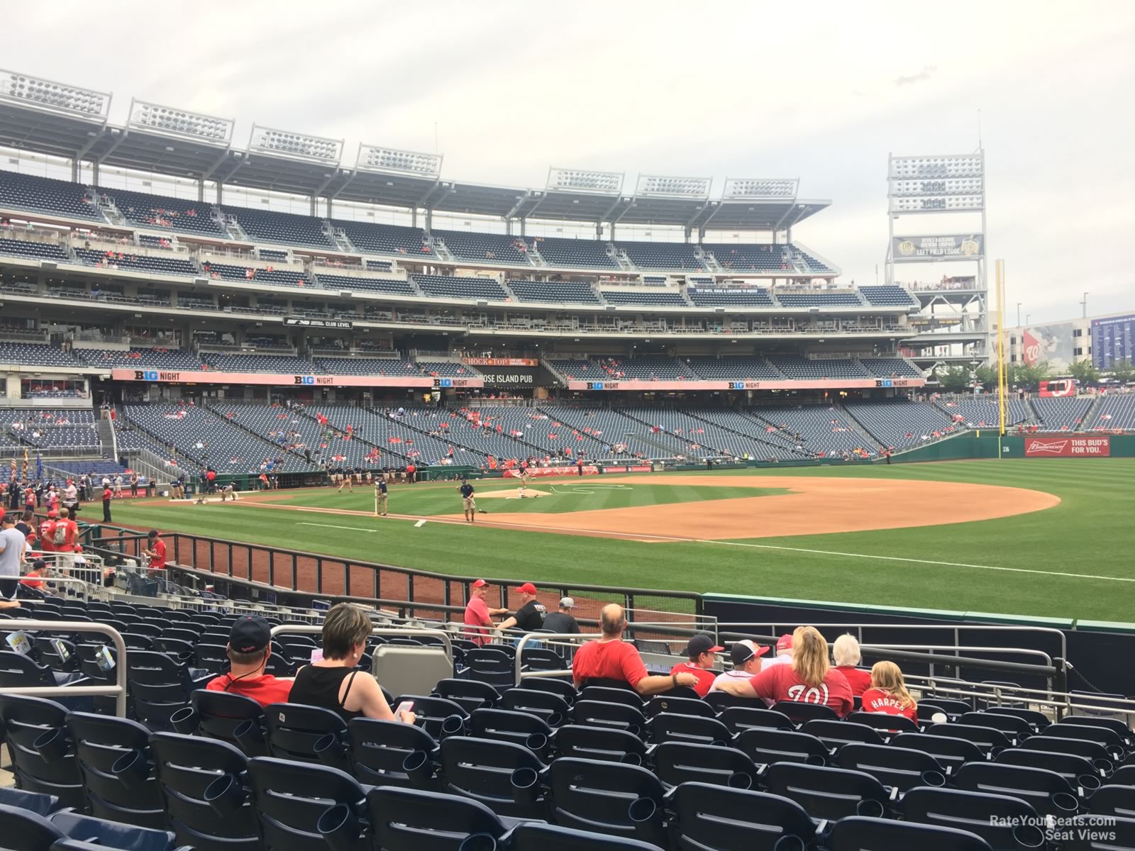 section 133, row p seat view  for baseball - nationals park