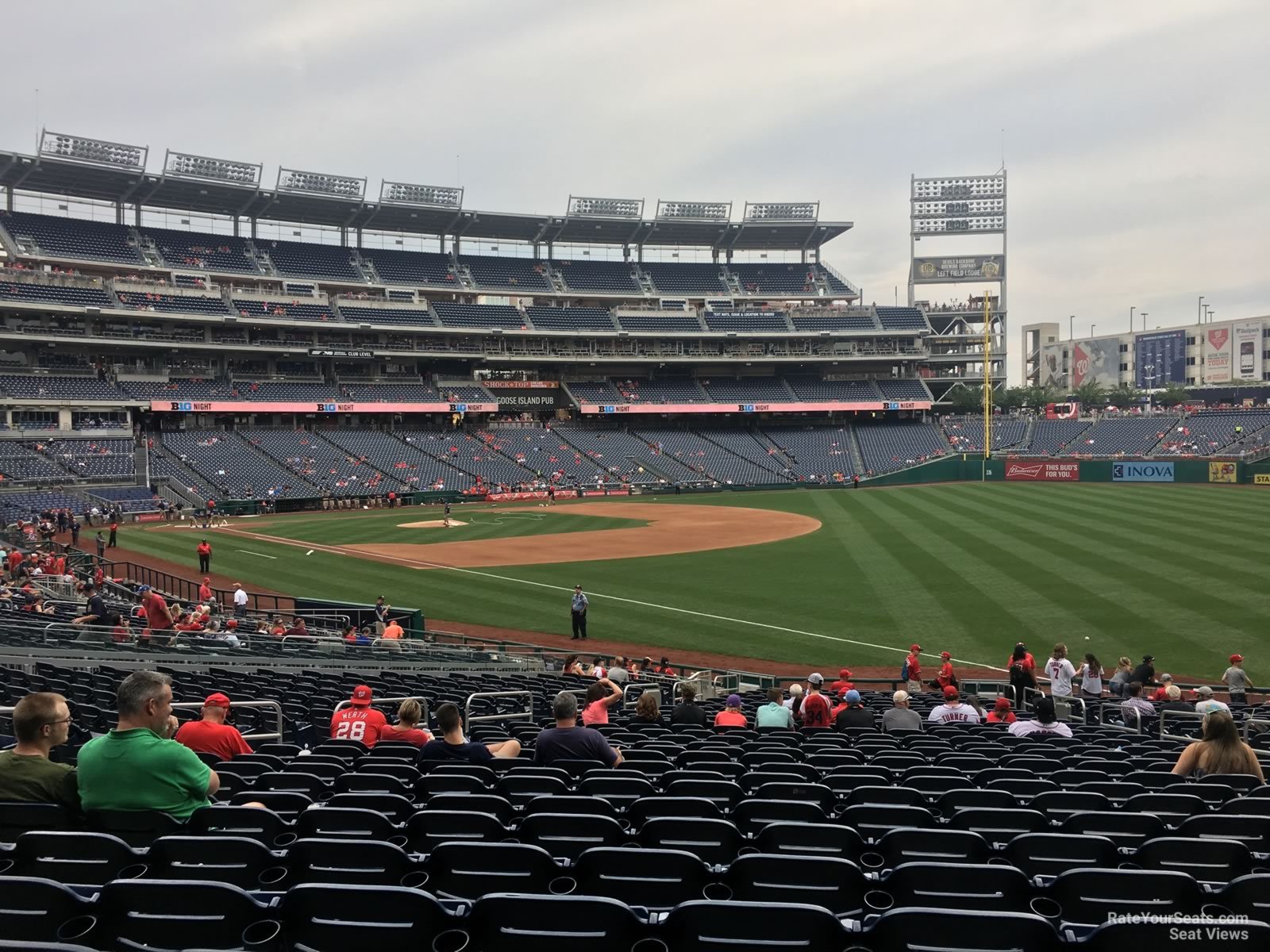 section 135, row hh seat view  for baseball - nationals park
