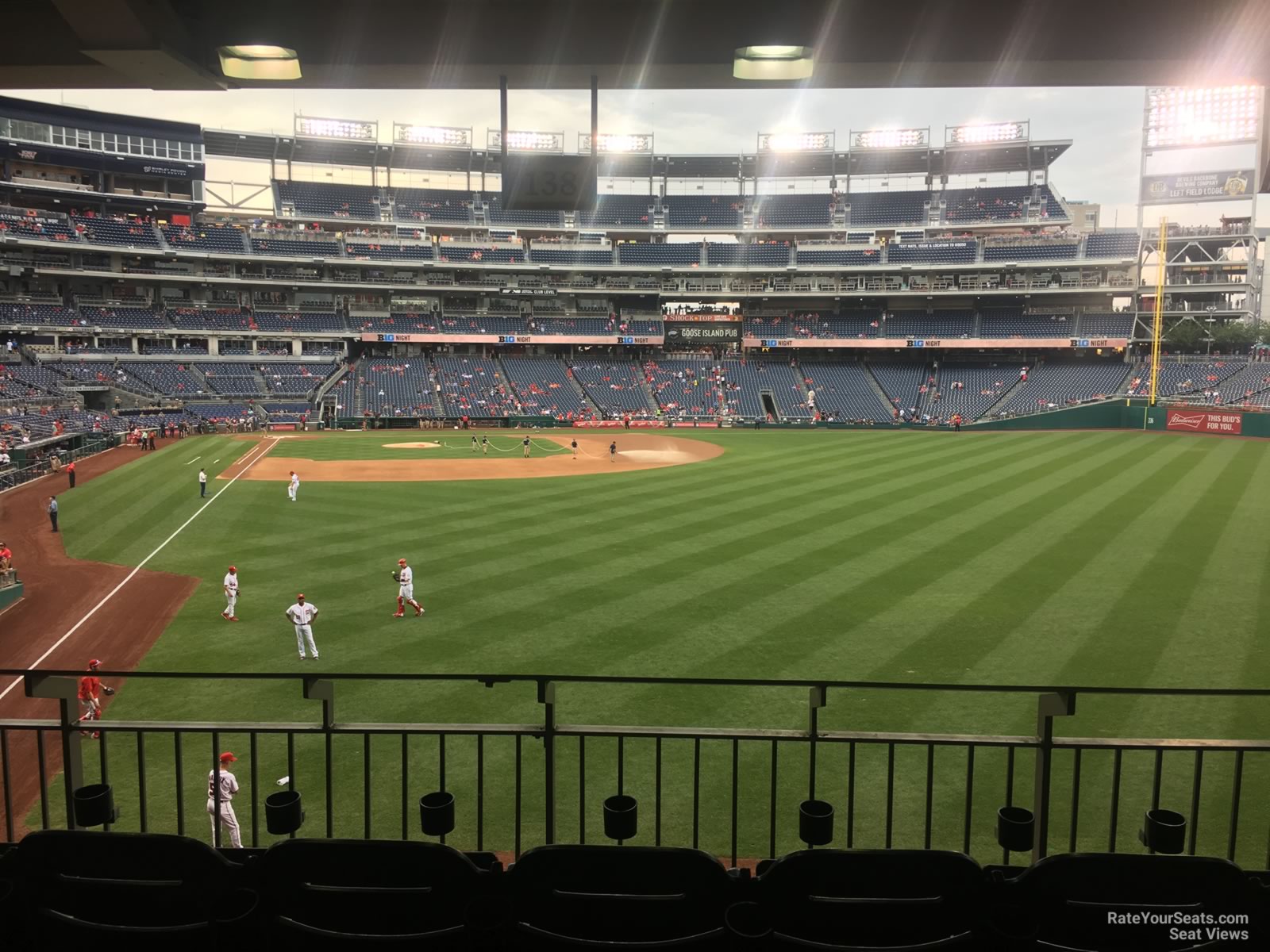 section 138, row v seat view  for baseball - nationals park