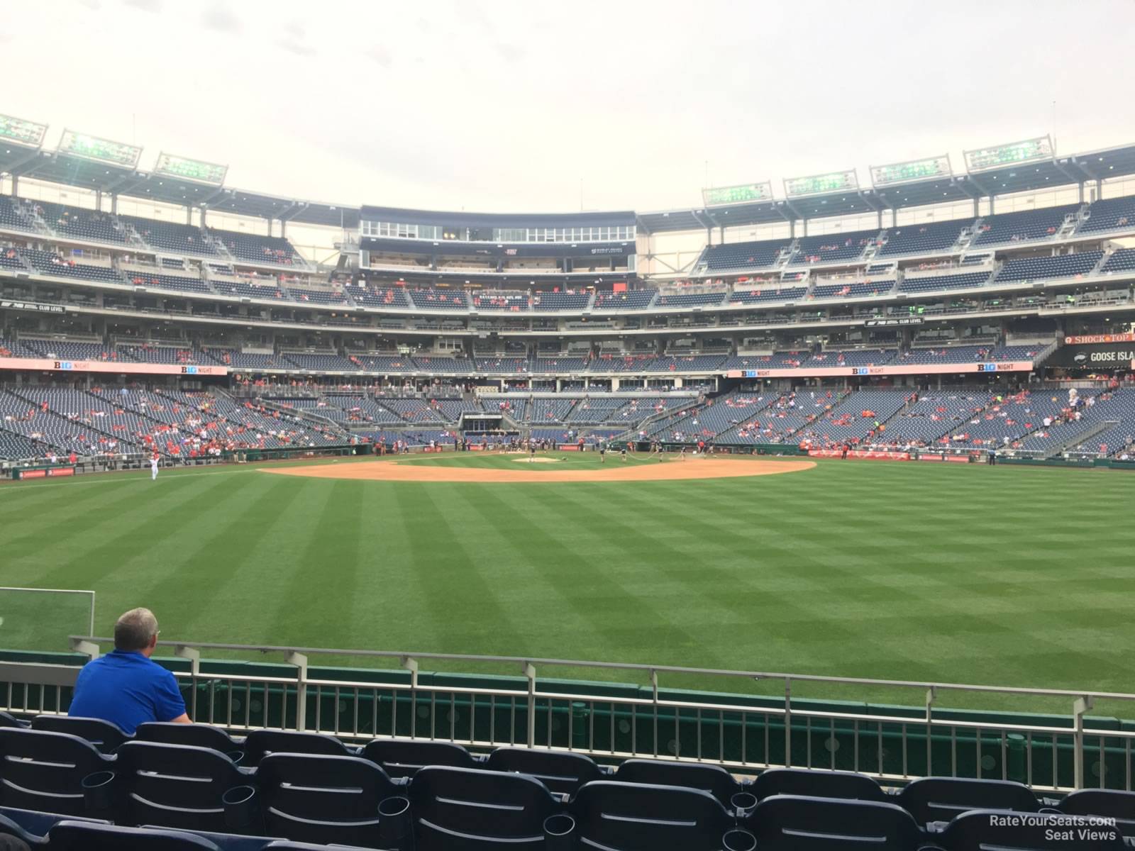 section 143, row f seat view  for baseball - nationals park
