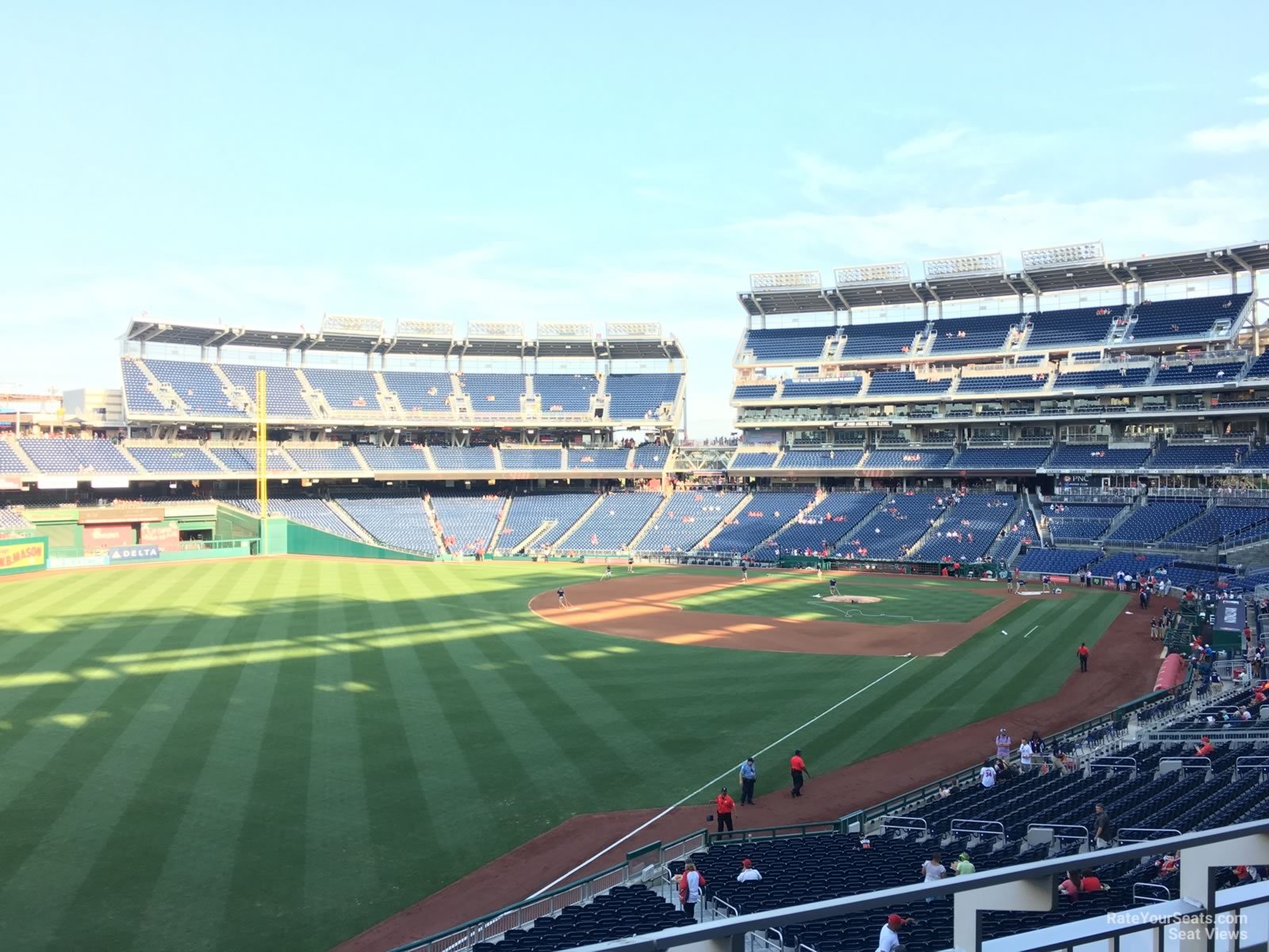 section 201, row b seat view  for baseball - nationals park