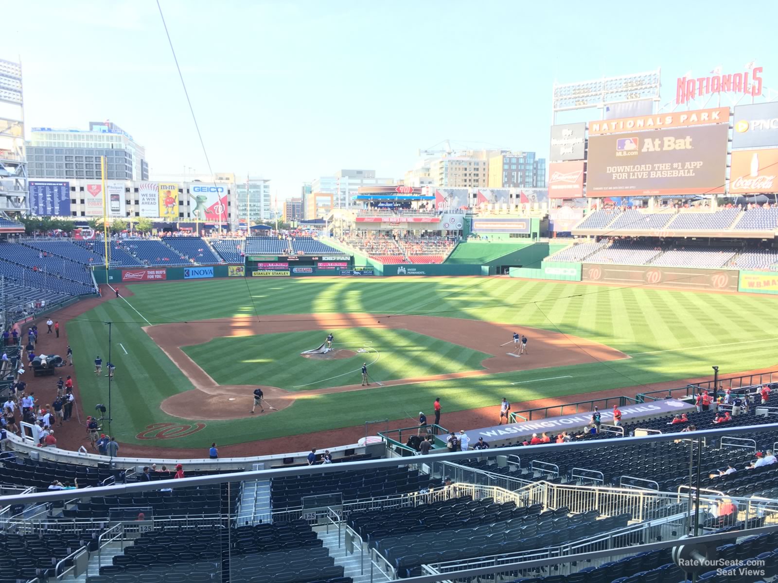 section 216, row b seat view  for baseball - nationals park