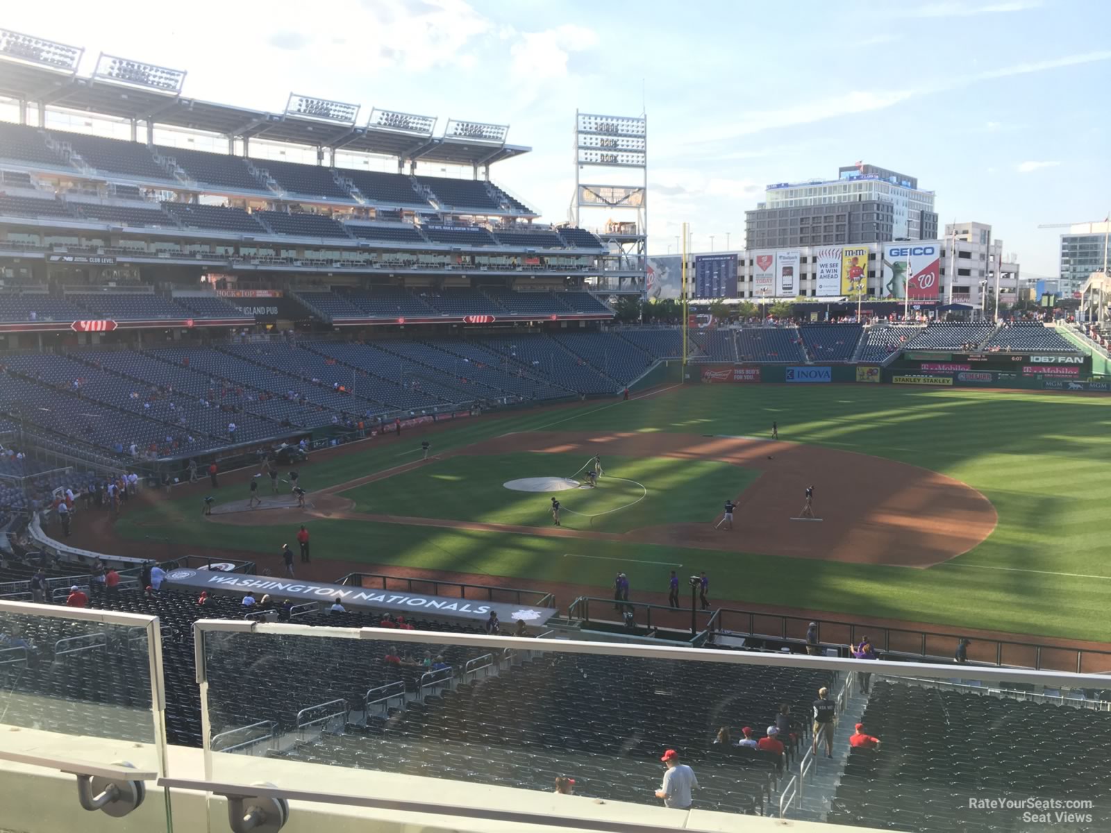 section 220, row b seat view  for baseball - nationals park