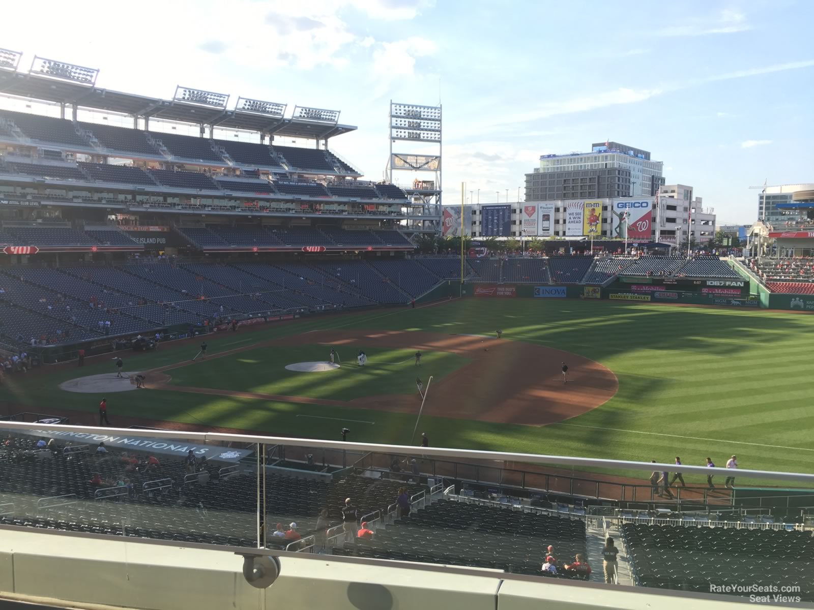 section 221, row b seat view  for baseball - nationals park