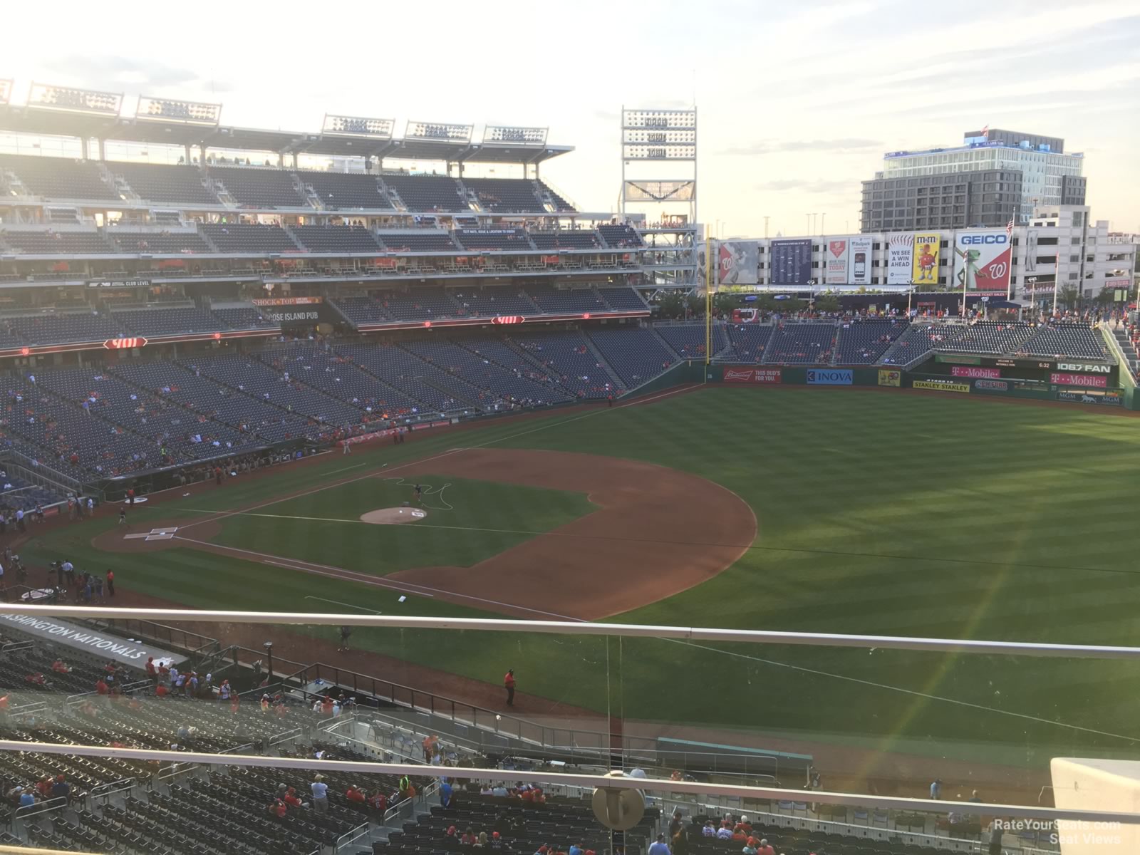 section 222, row b seat view  for baseball - nationals park